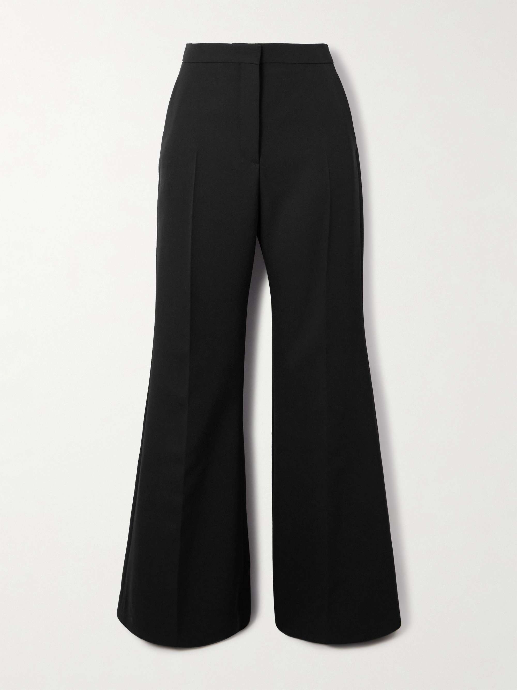 Wool-twill flared pants view