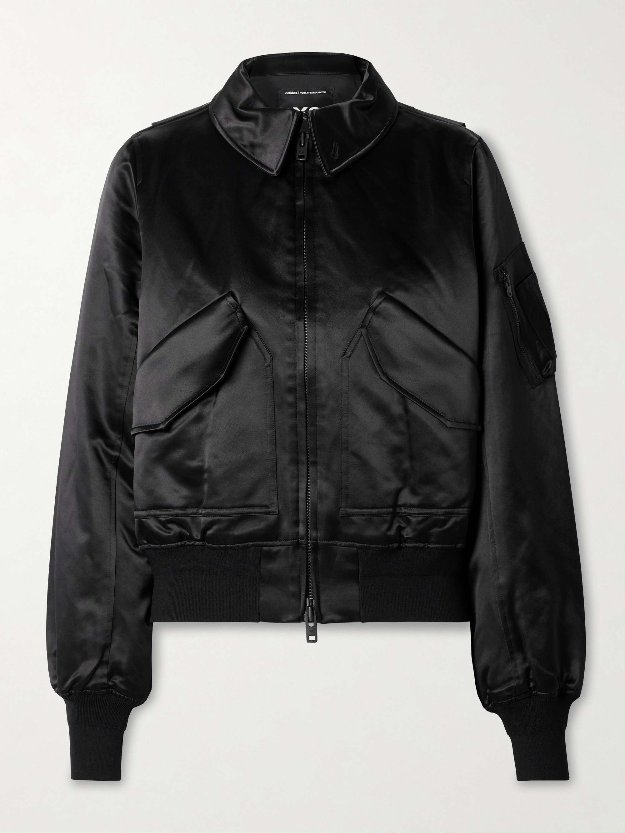 + Y-3 padded satin bomber jacket view