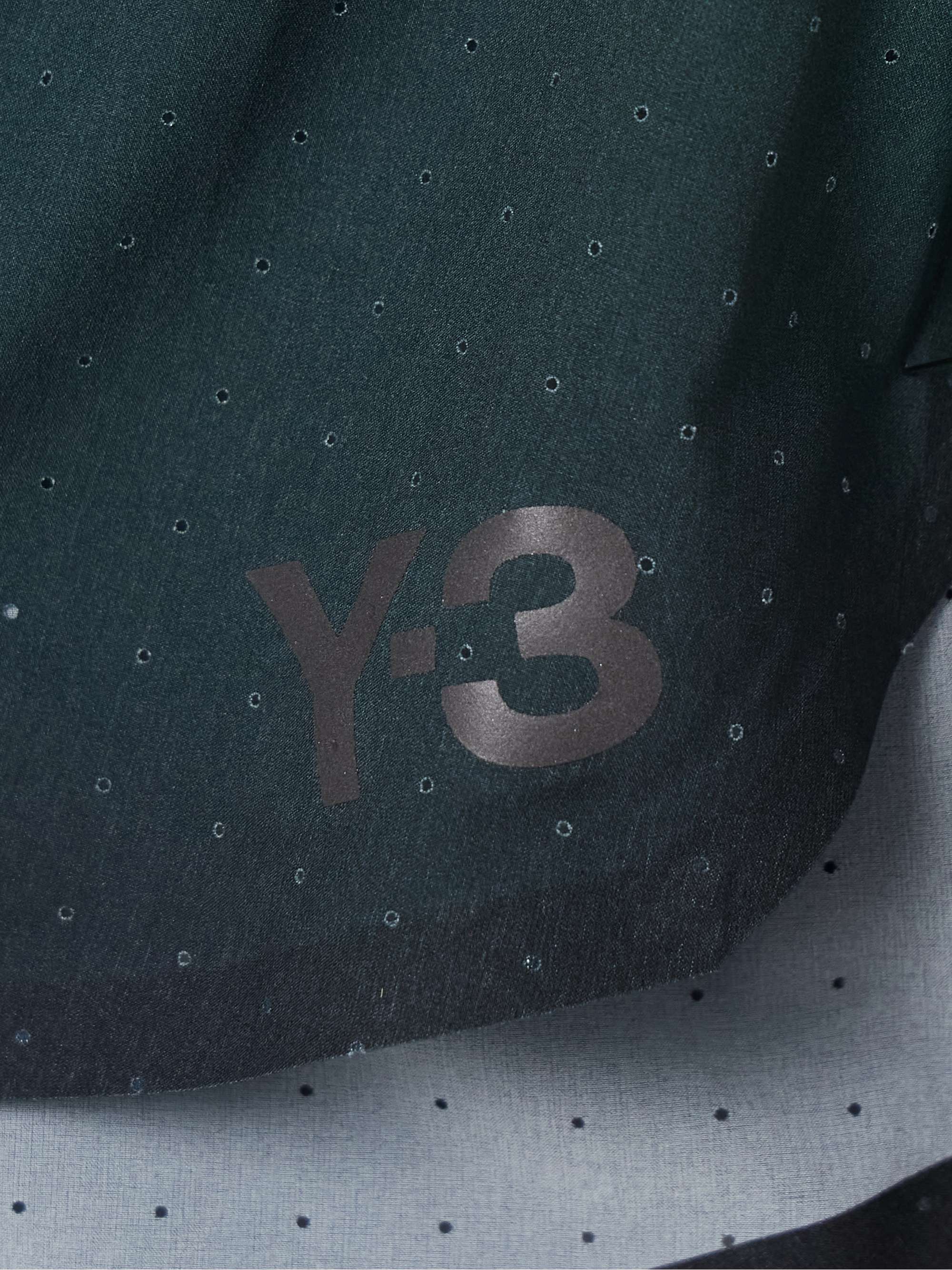 + Y-3 ombré recycled-mesh shorts view