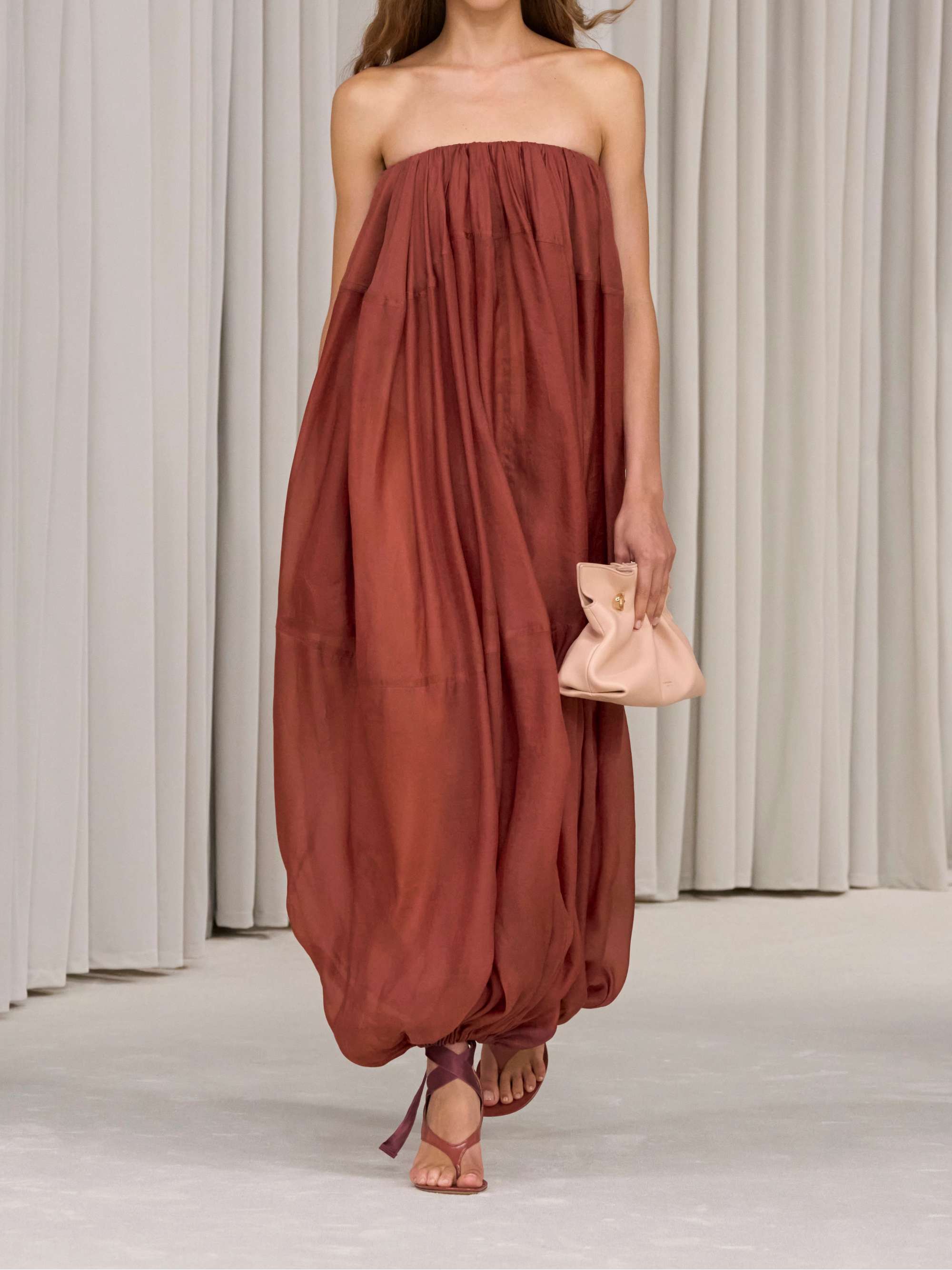 Strapless jersey gown view