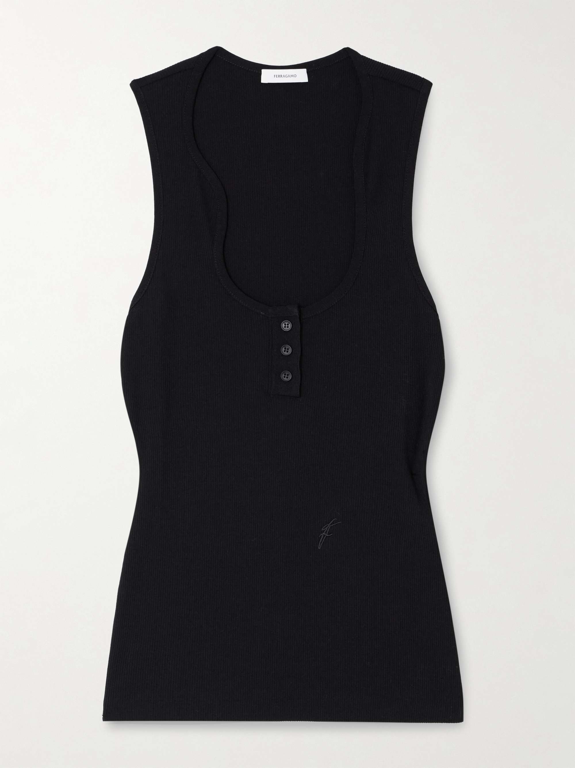 Ribbed cotton tank view