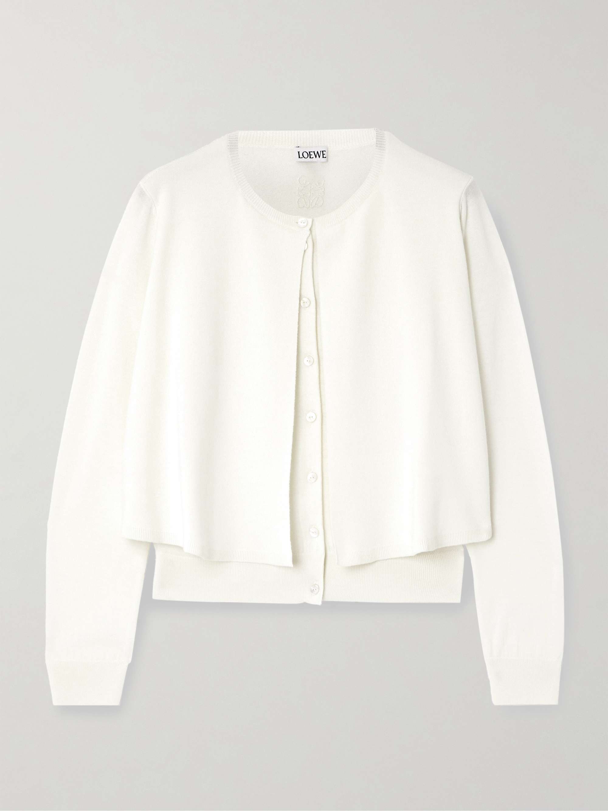 Layered wool cardigan view