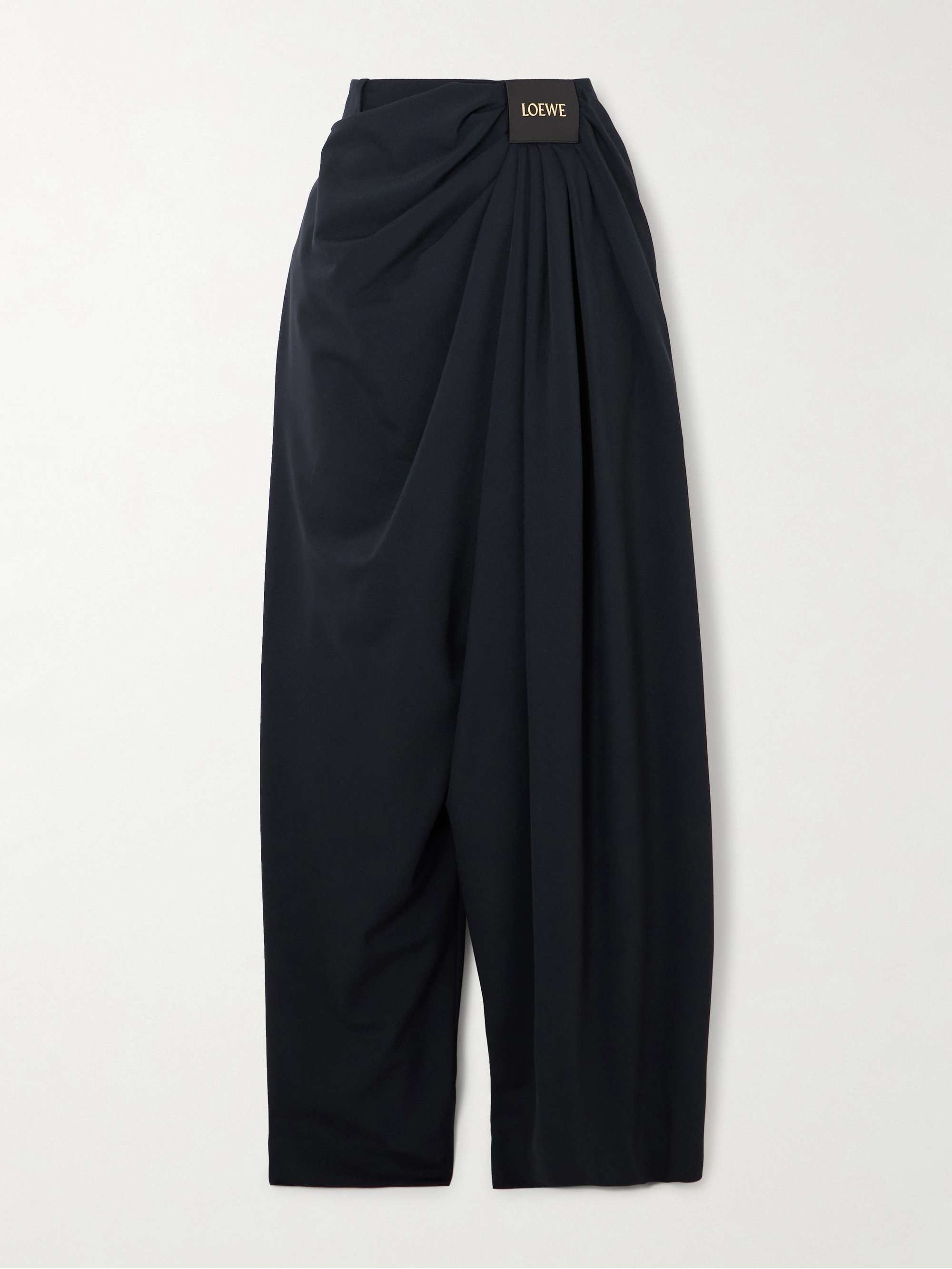 Paneled draped wool pants view
