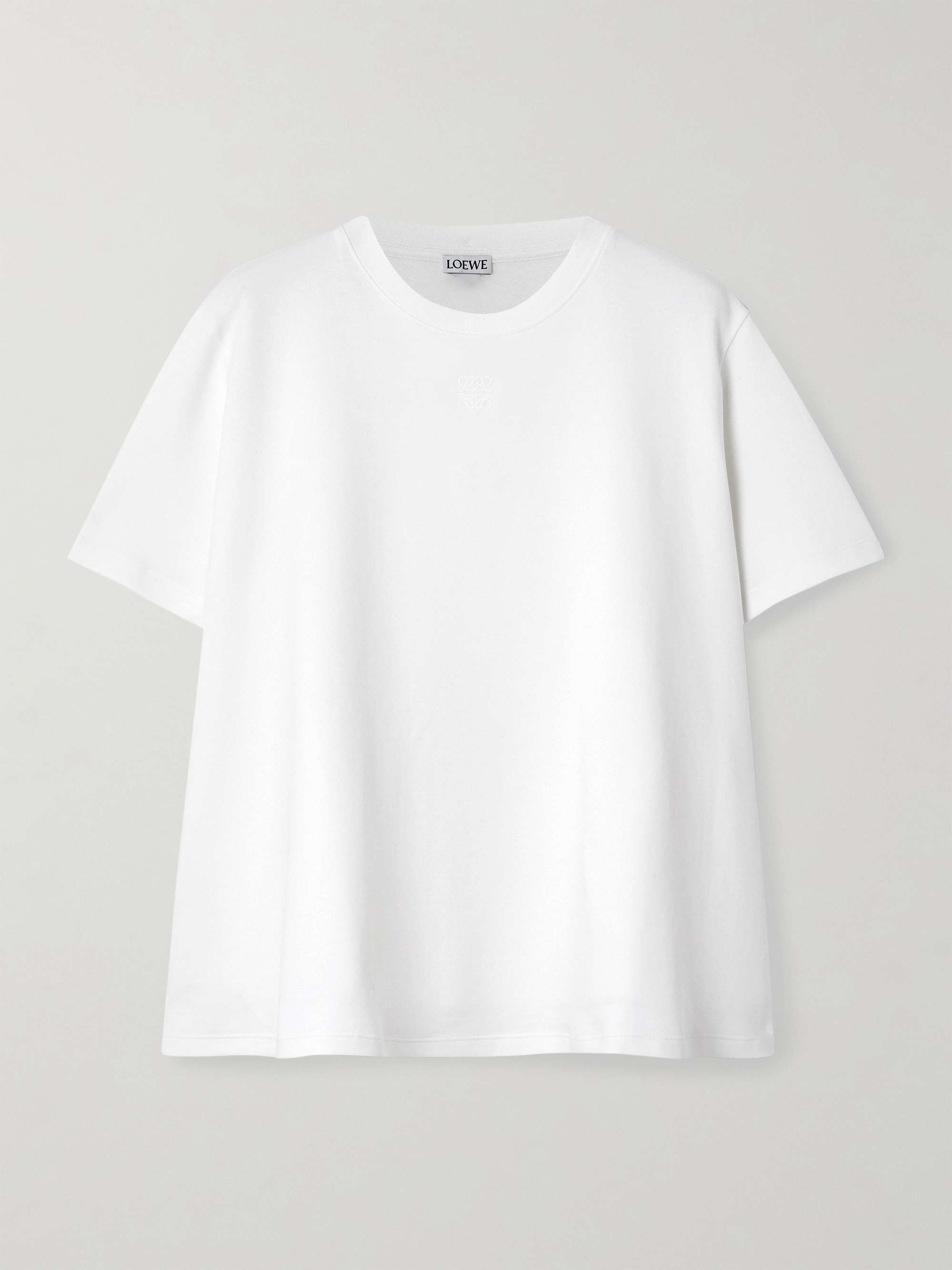 Embroidered cotton-blend jersey T-shirt view