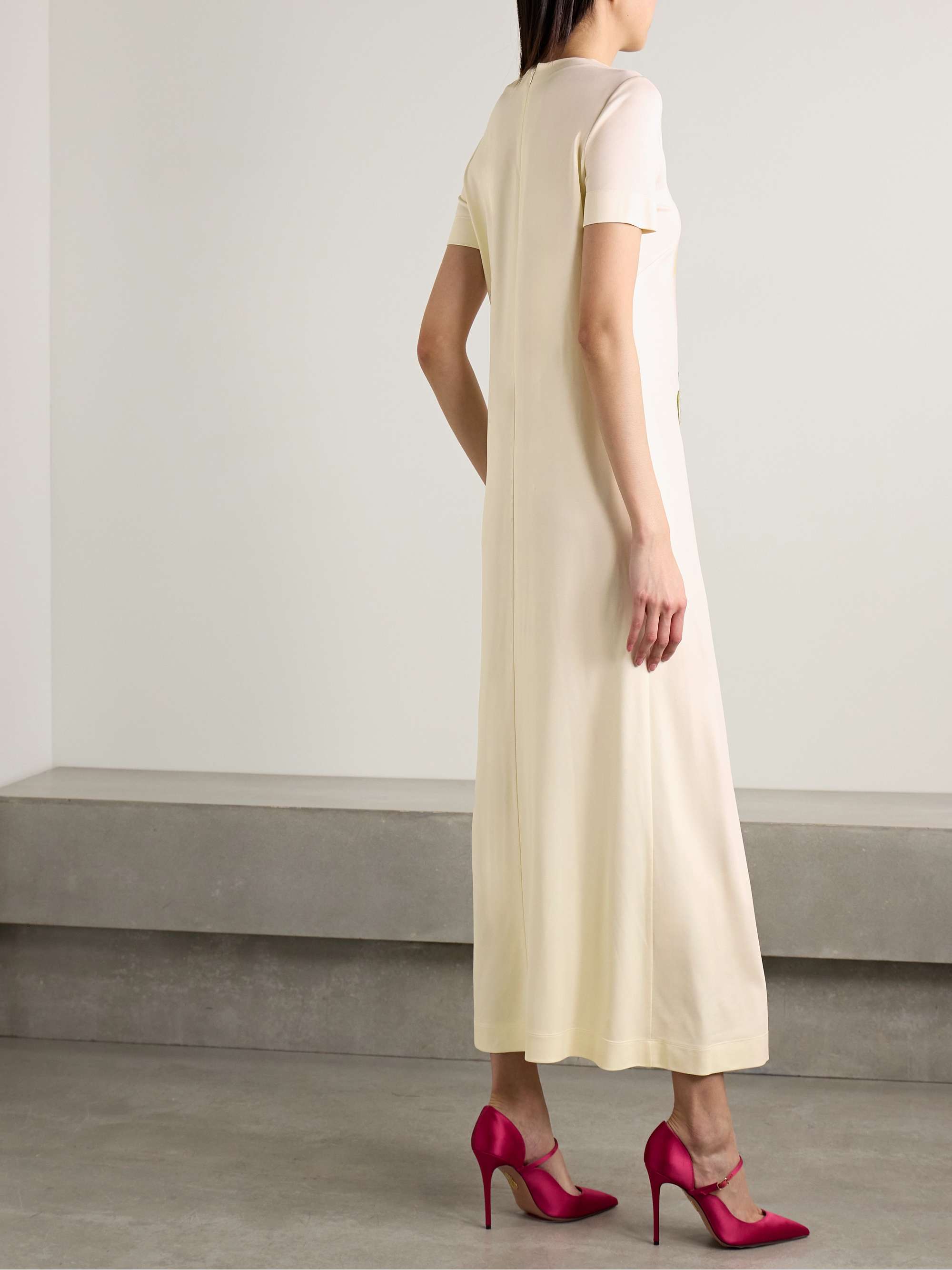 Floral-print stretch-jersey maxi dress view