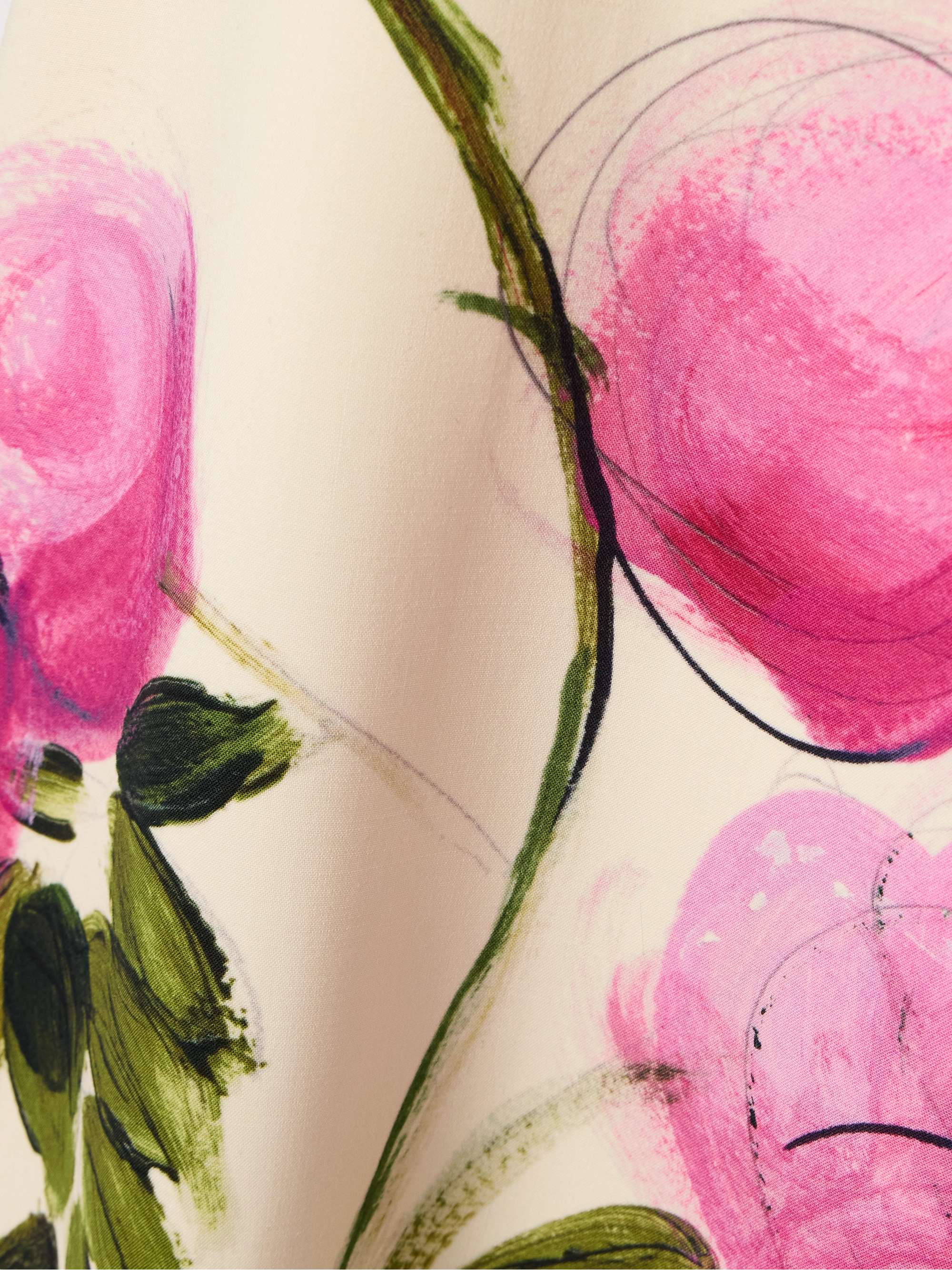 Strapless floral-print wool-blend crepe gown view