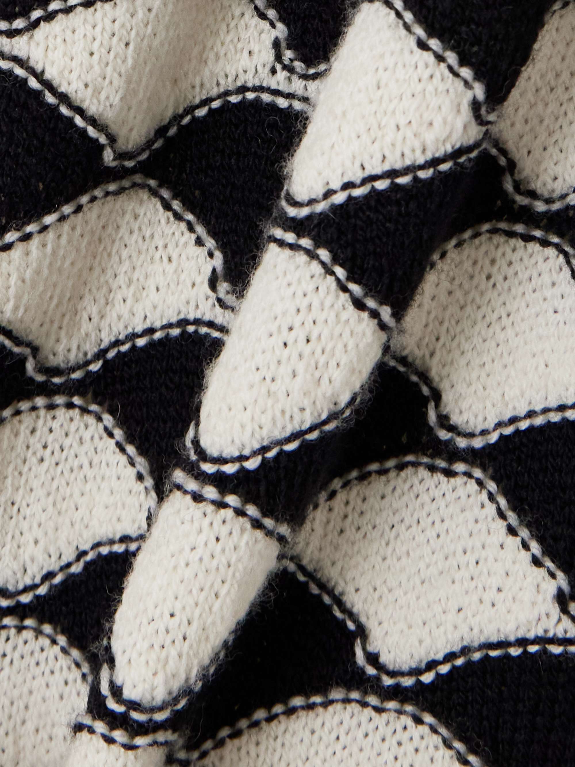 Wool-jacquard wide-leg pants view