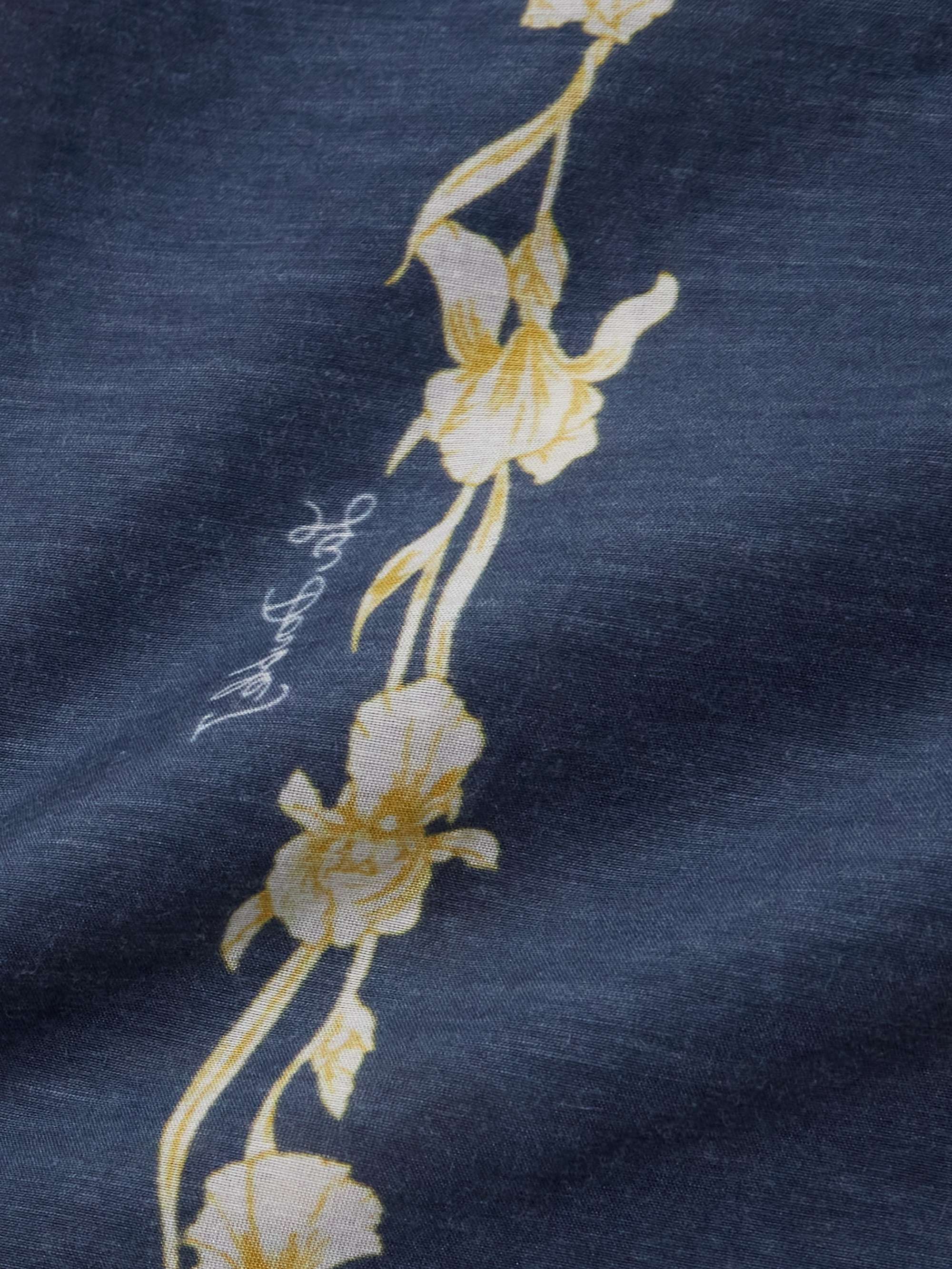 Printed cotton and silk-blend voile pareo view