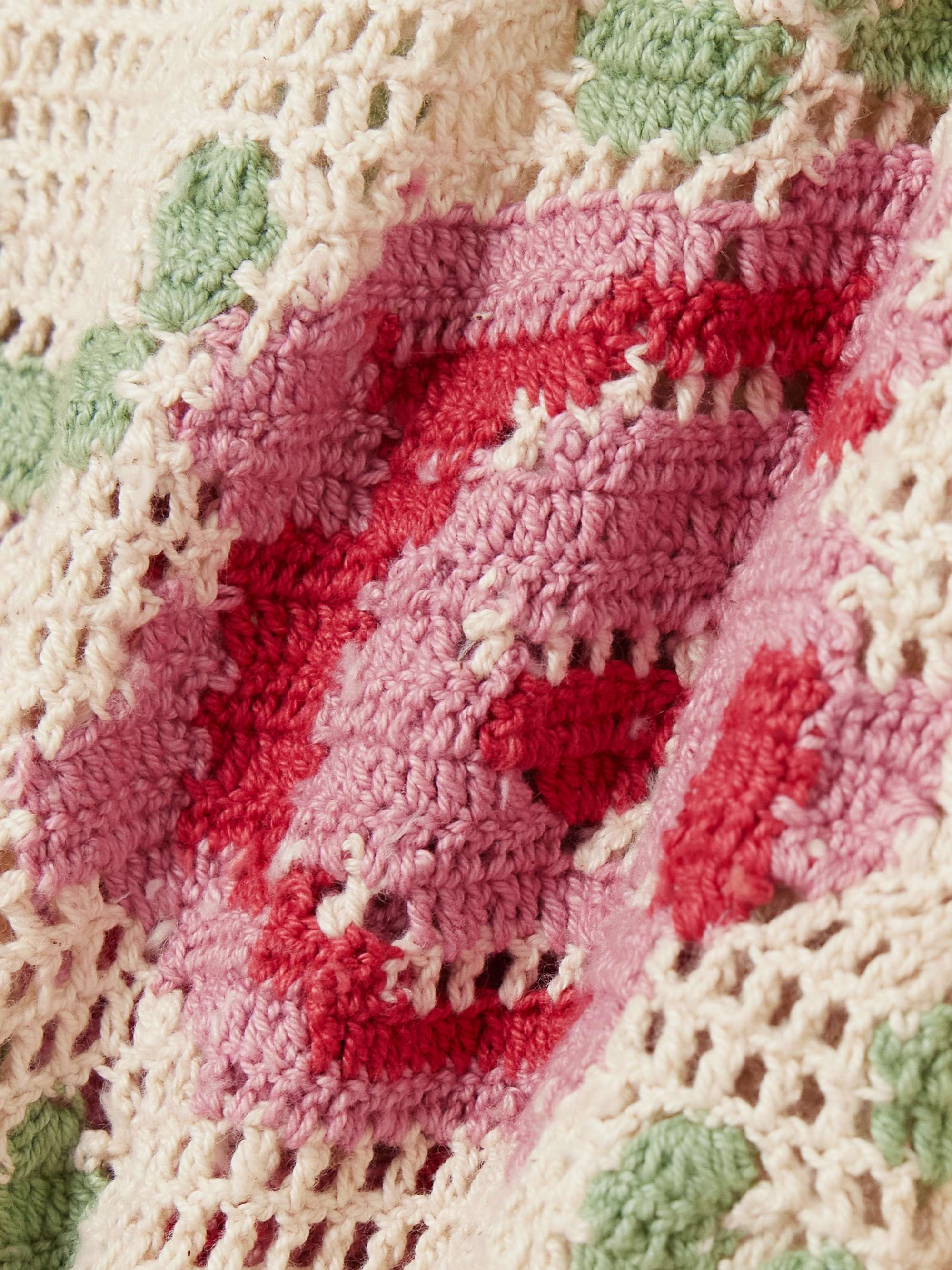 Elida crocheted cotton top view