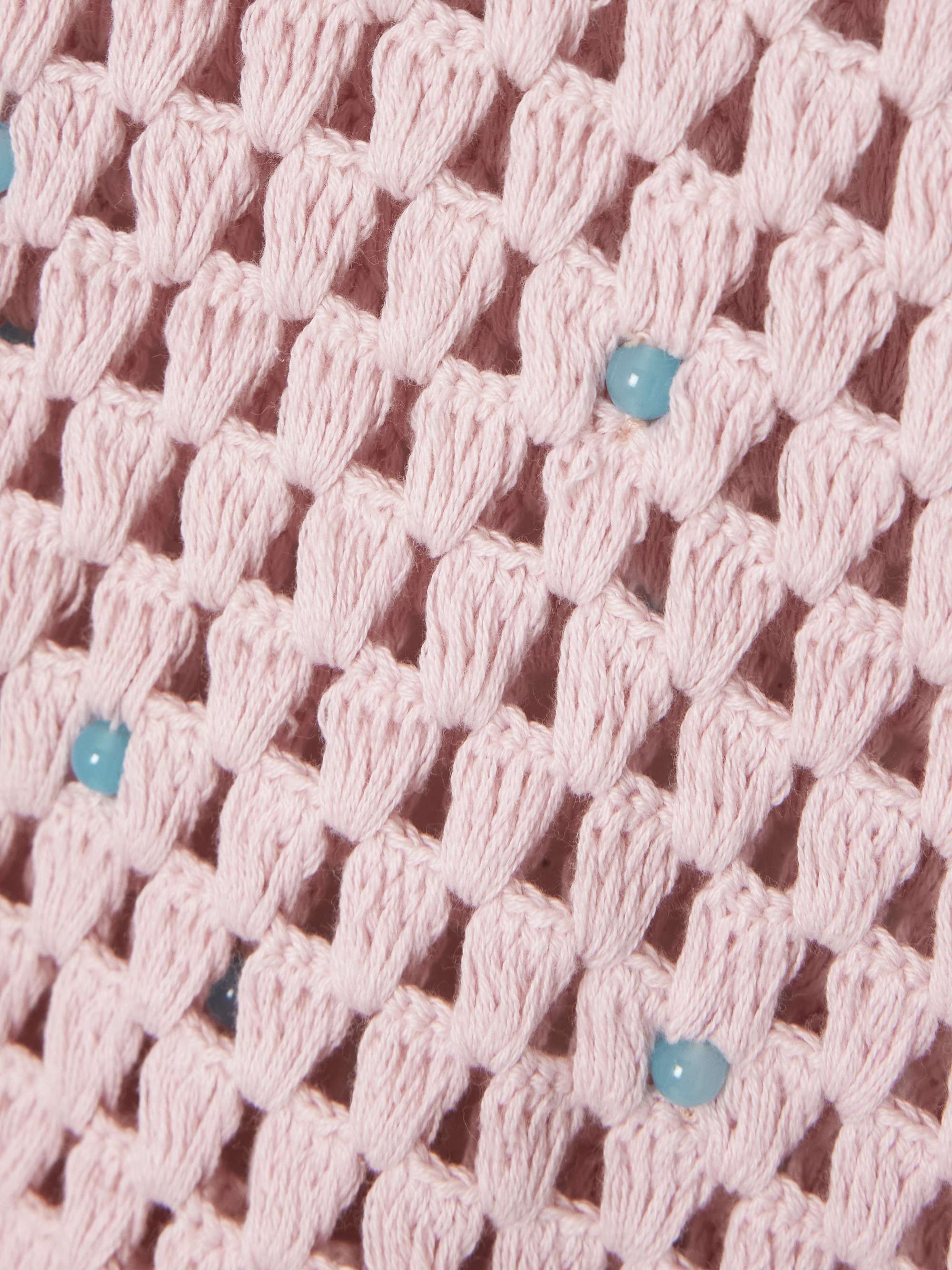 Nolan embellished crocheted cotton tunic view