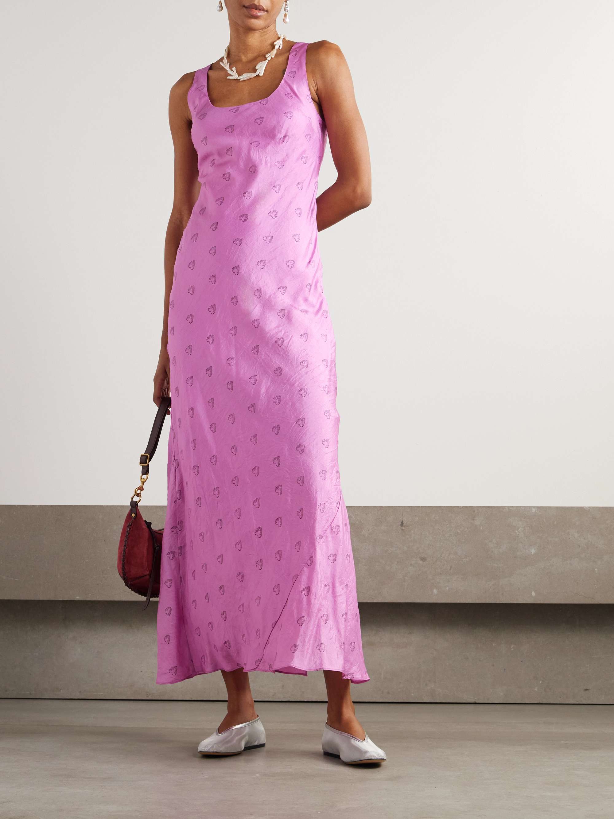 Adele printed silk midi dress view