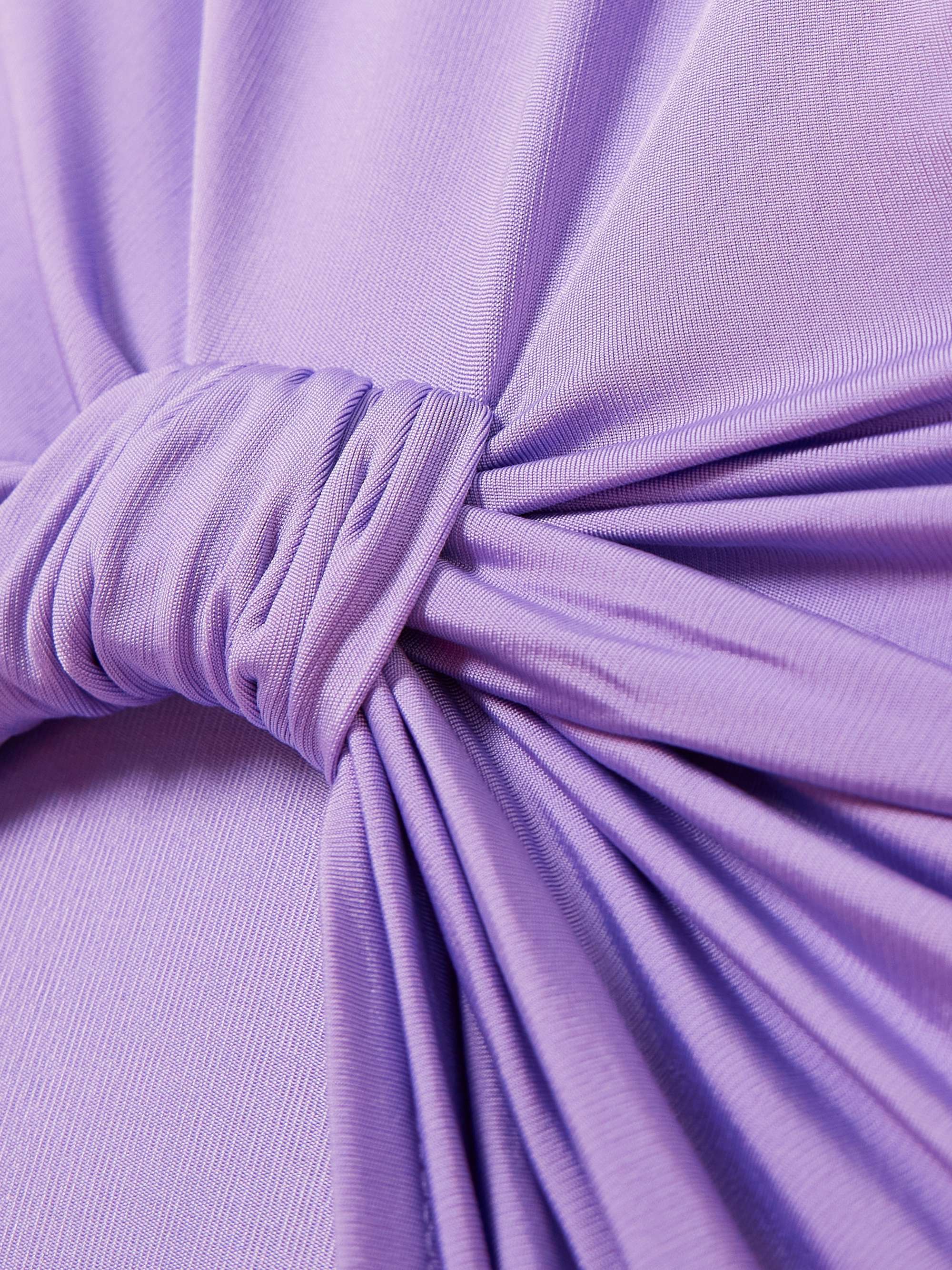 Knotted stretch-jersey T-shirt view