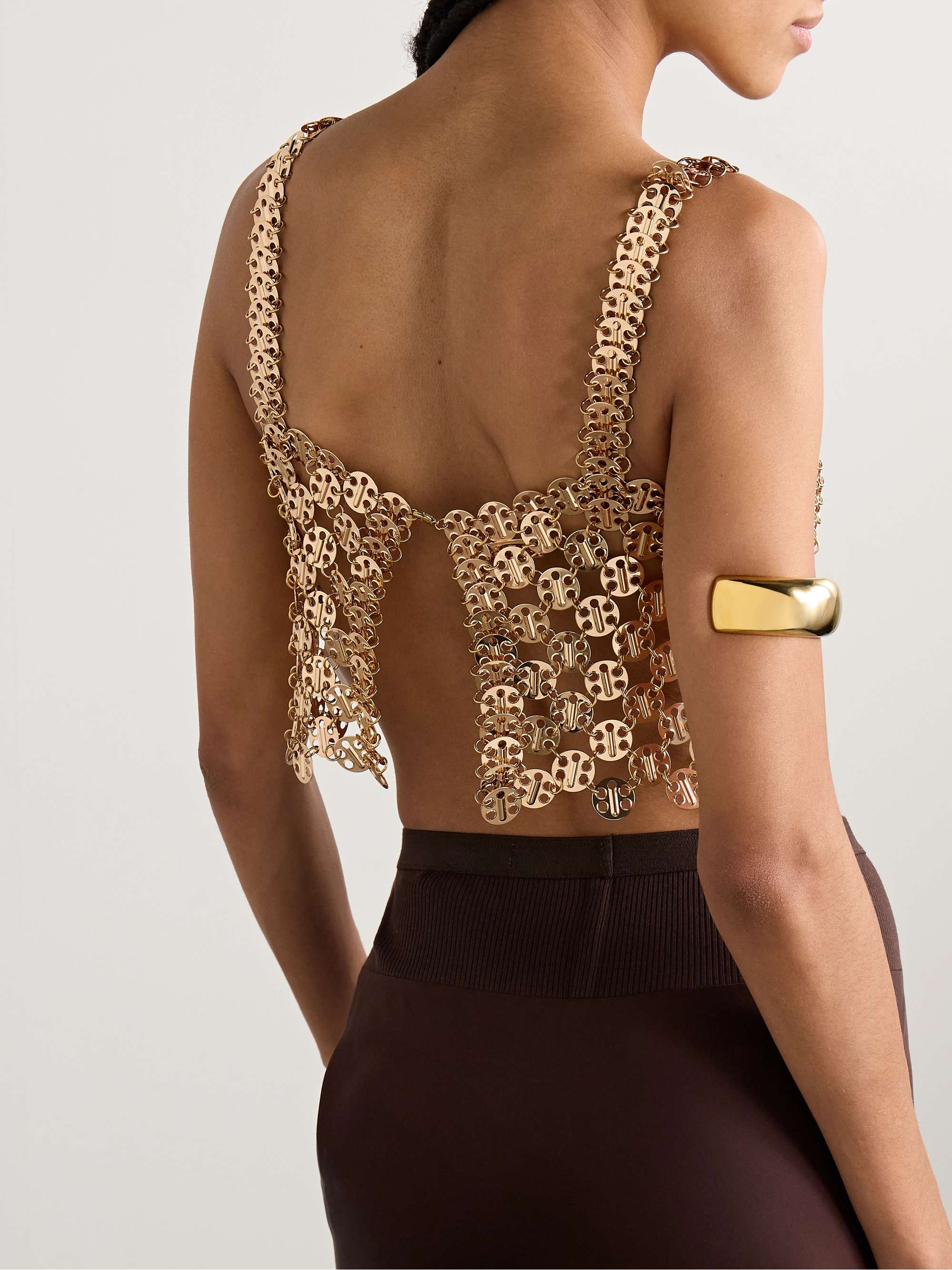 Cropped chainmail tank view