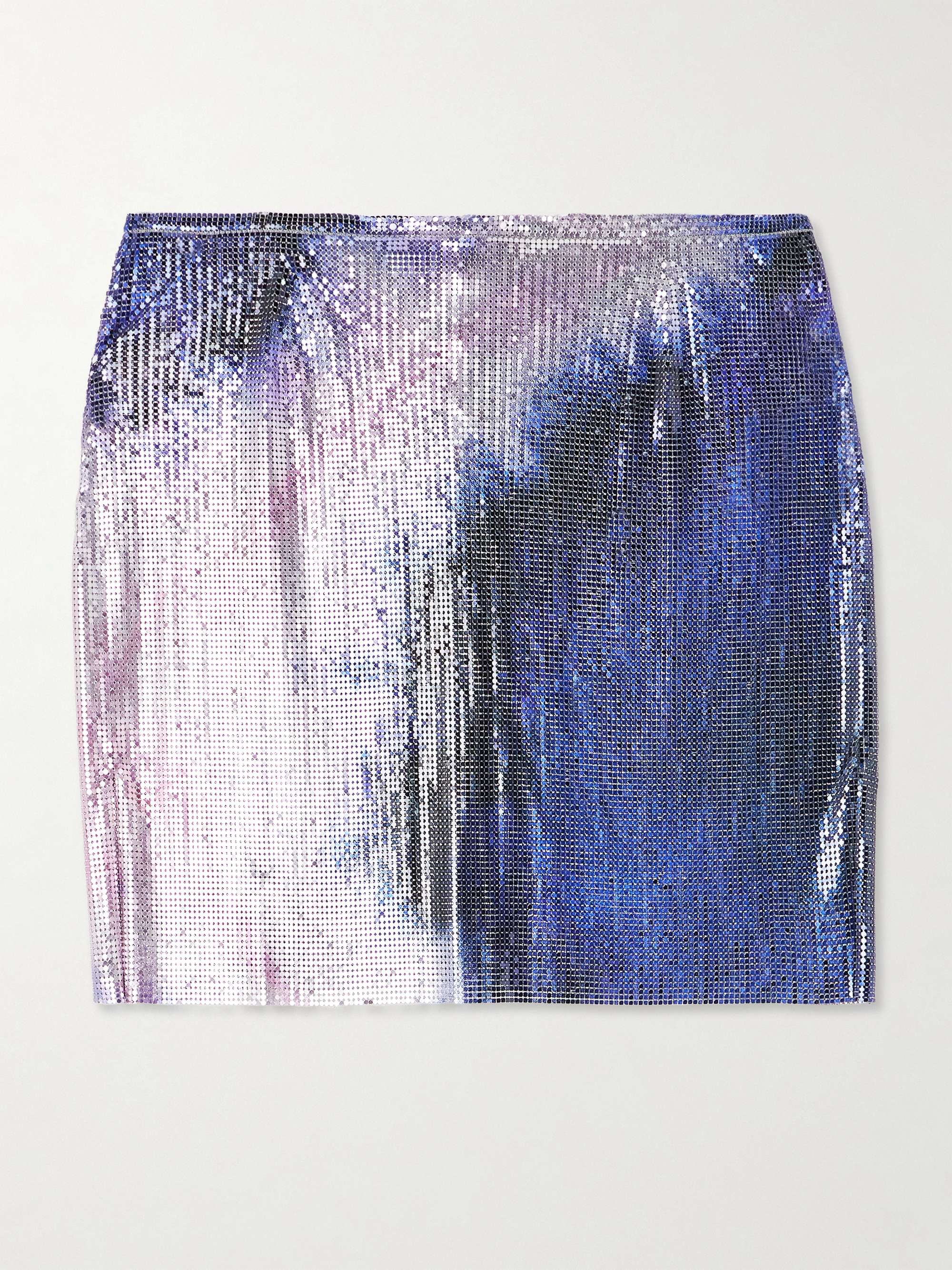Dégradé chainmail mini skirt view