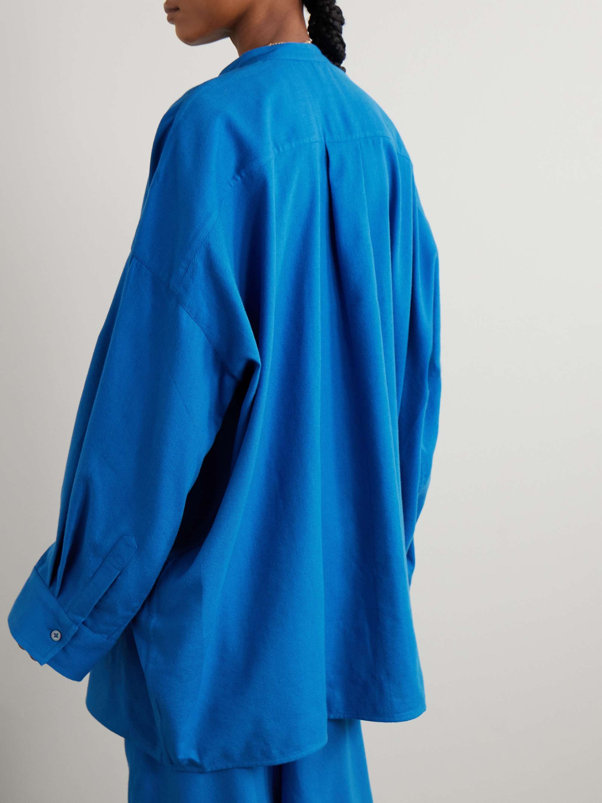 Oversized cotton-blend shirt view