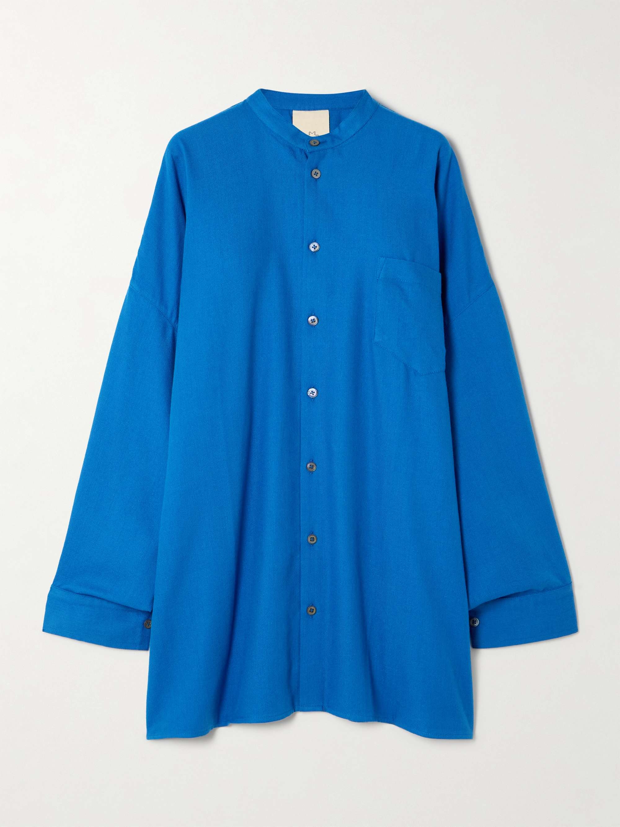 Oversized cotton-blend shirt view