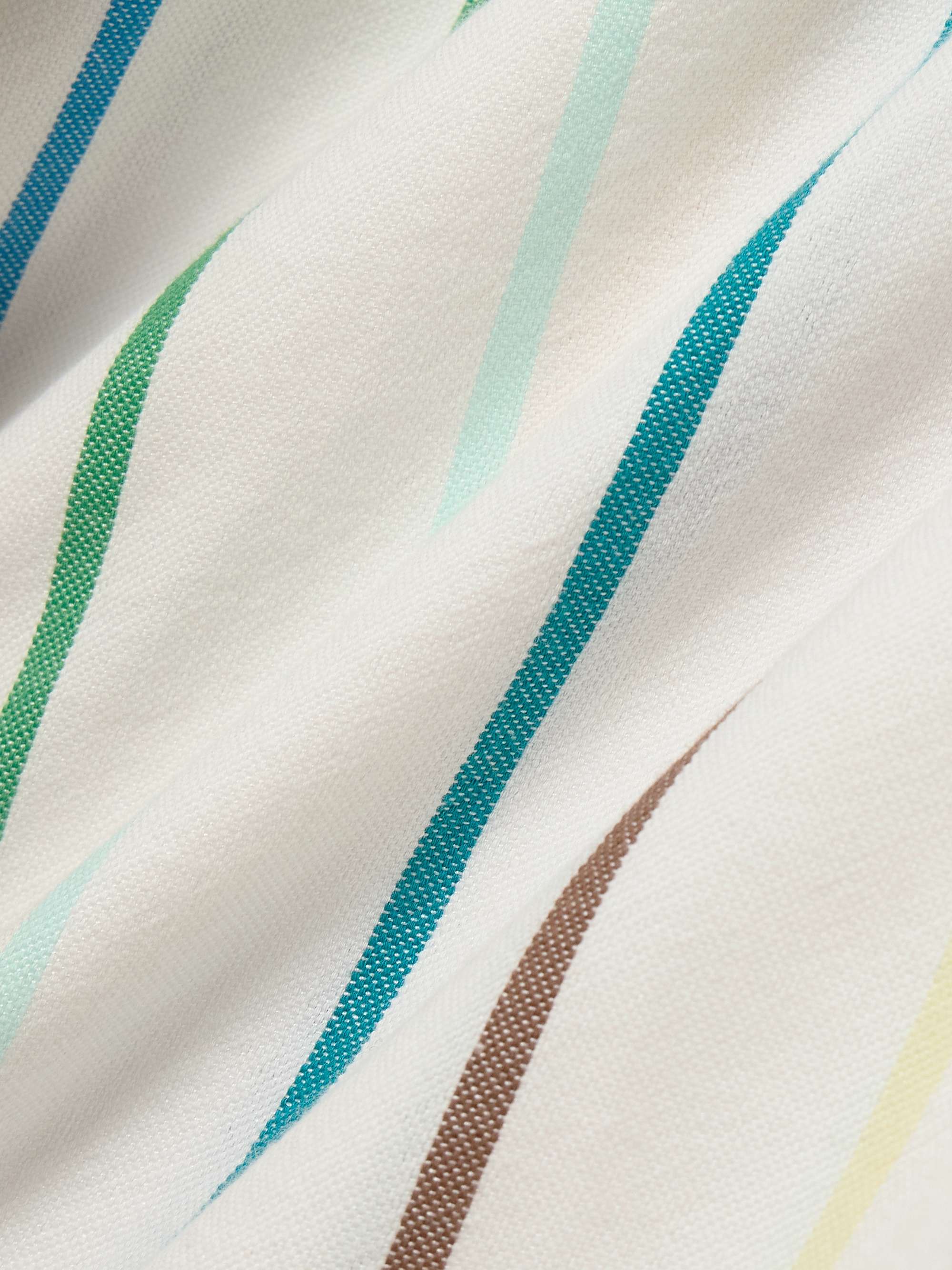 Oversized striped cotton-blend shirt view
