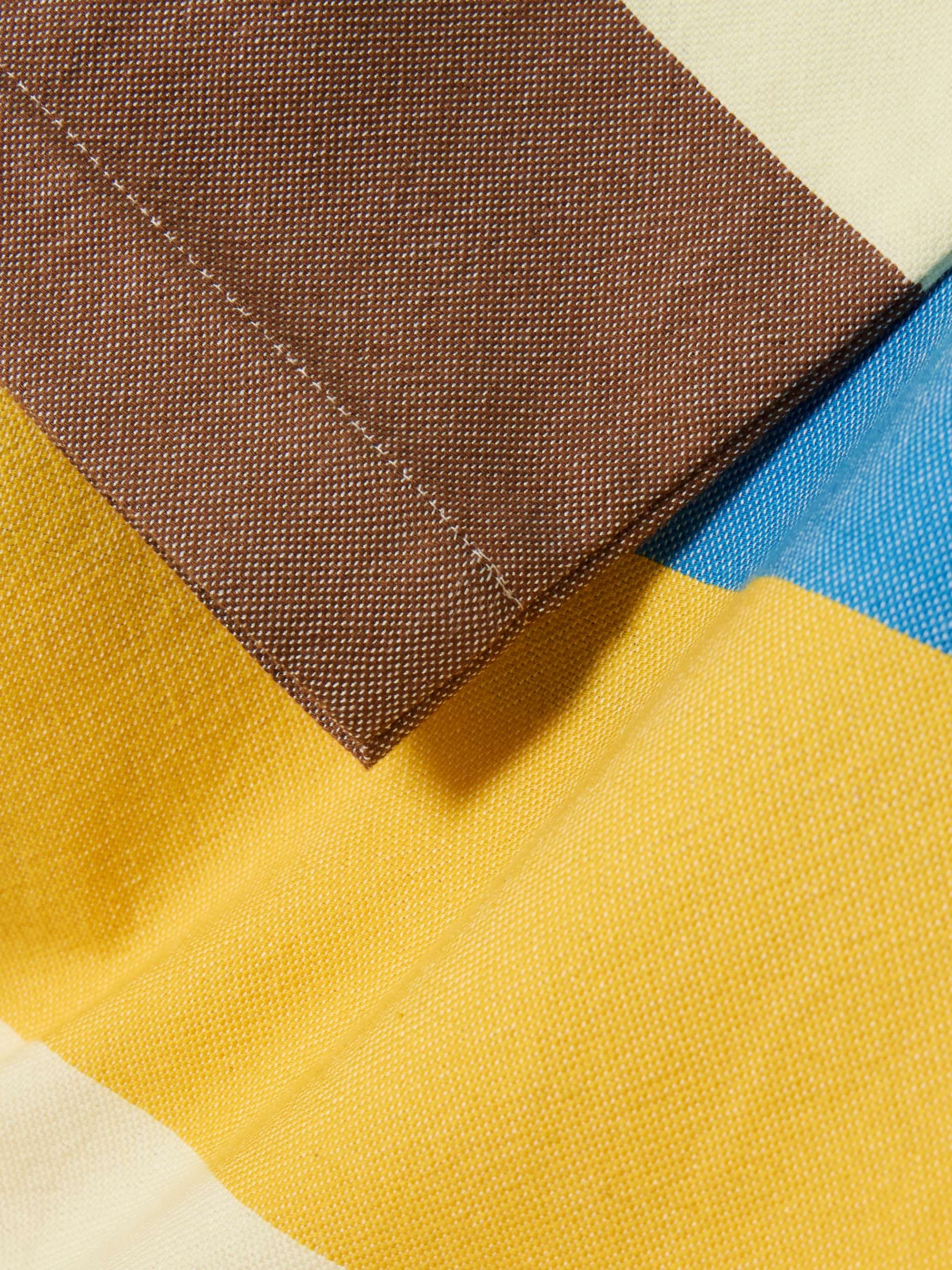 Oversized striped cotton polo shirt view