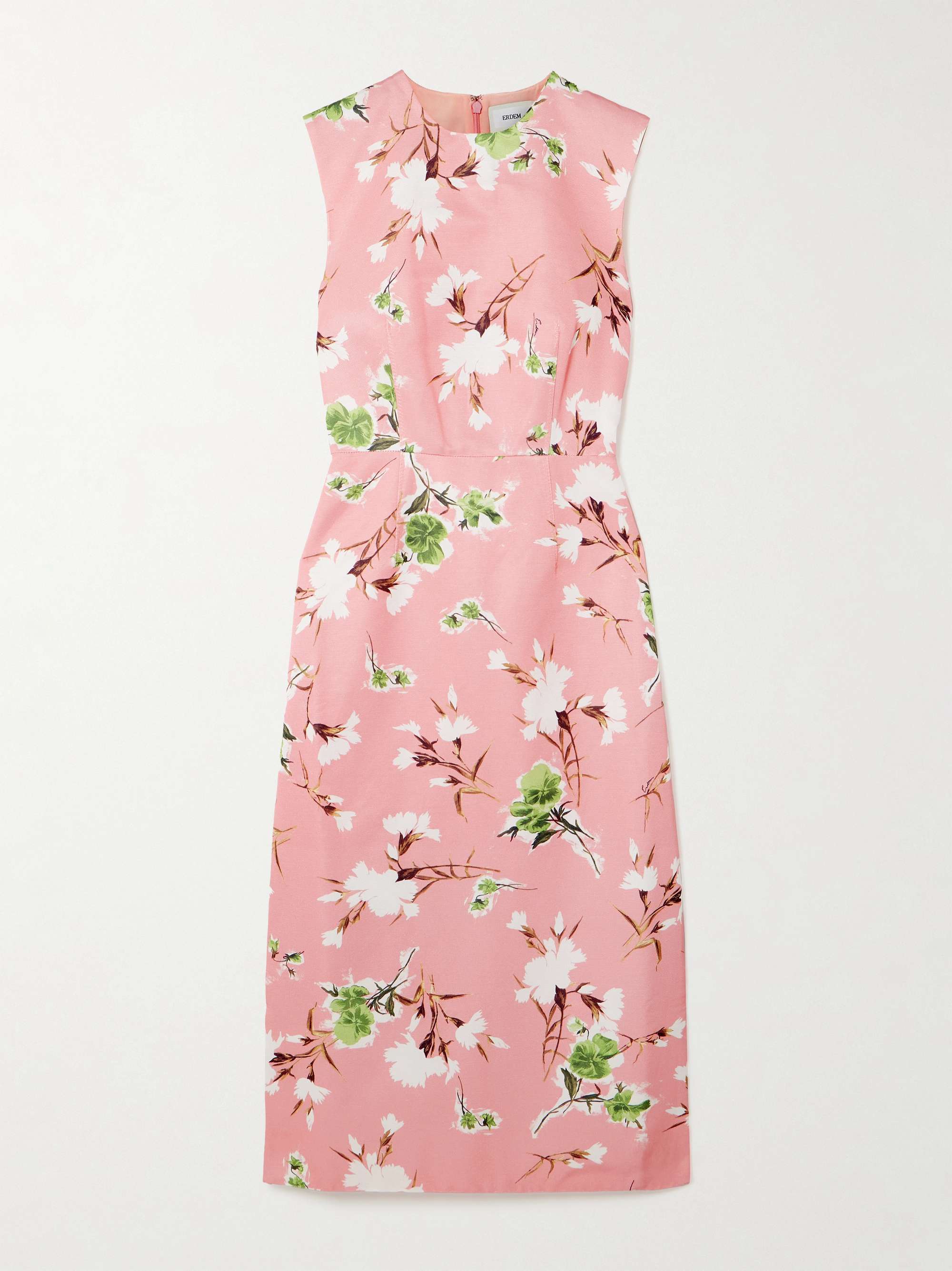 Floral-print cotton-blend faille midi dress view