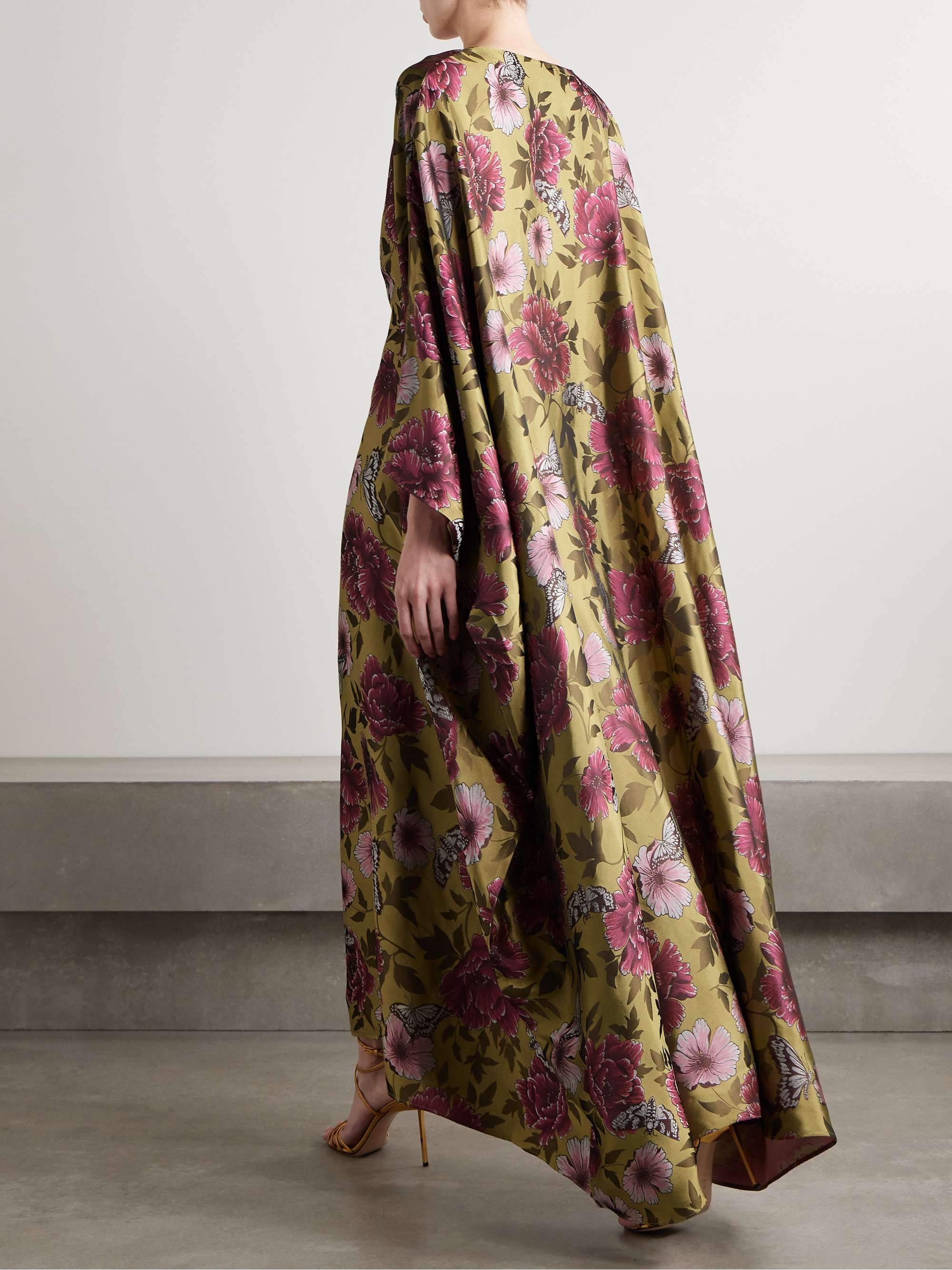 Satin-jacquard kaftan view
