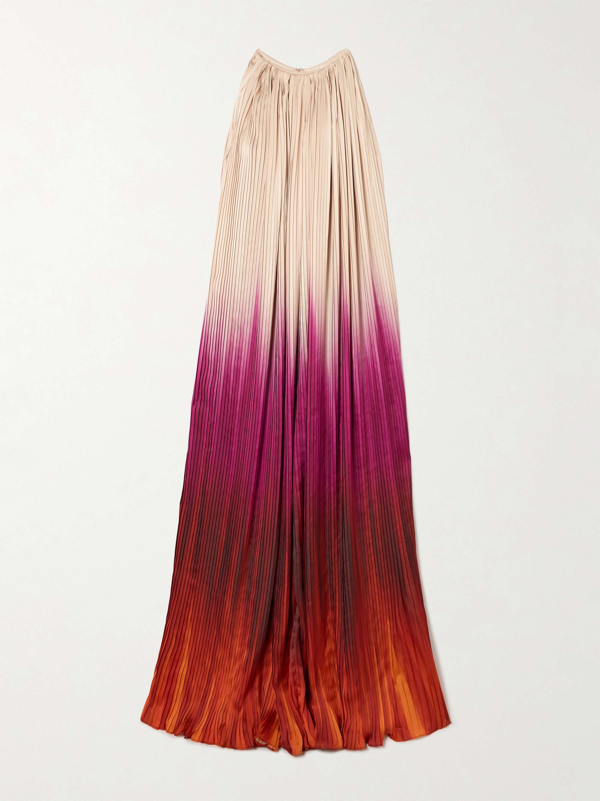 Ombré plissé-taffeta gown view