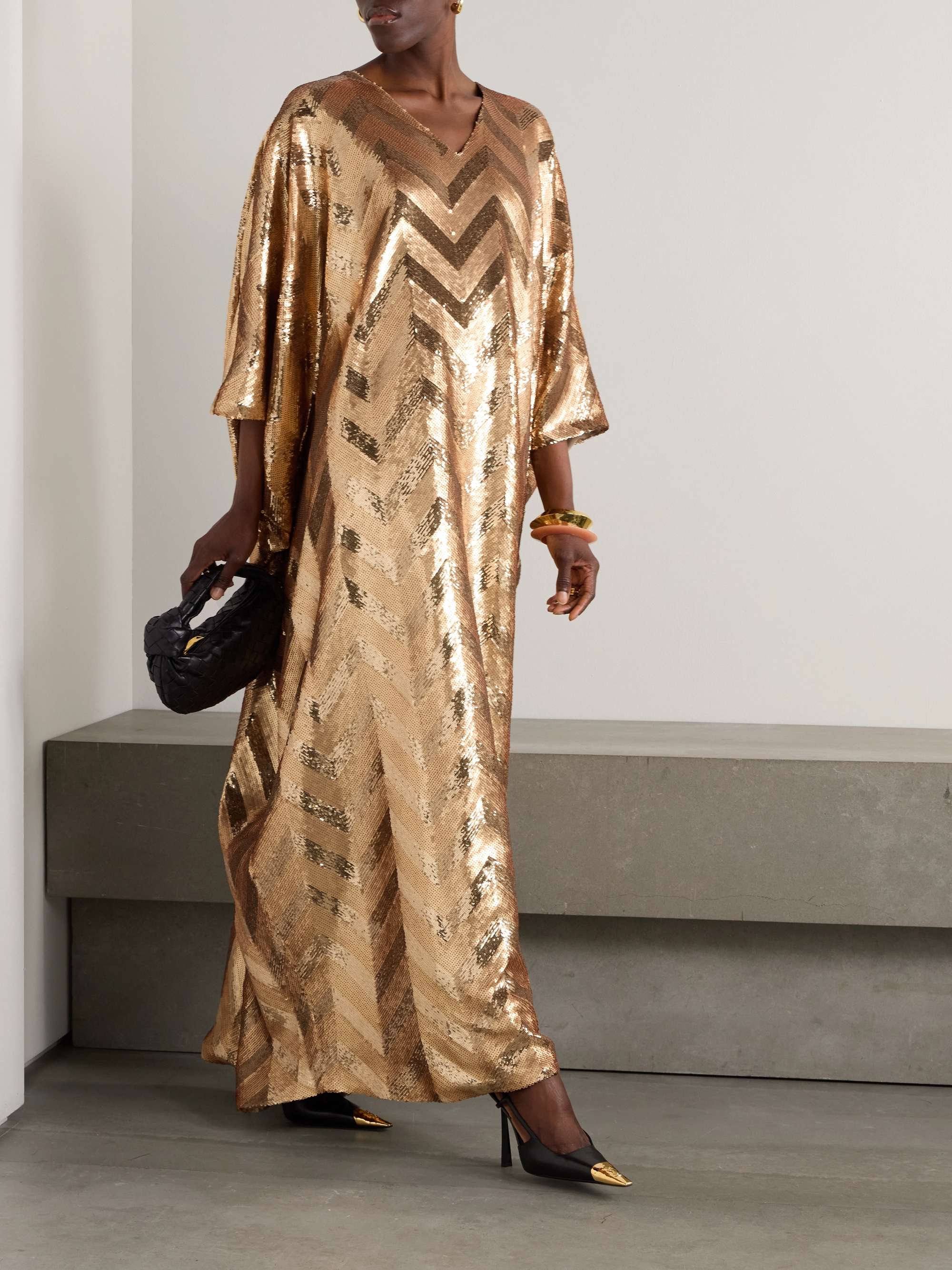 Sequined jersey gown view