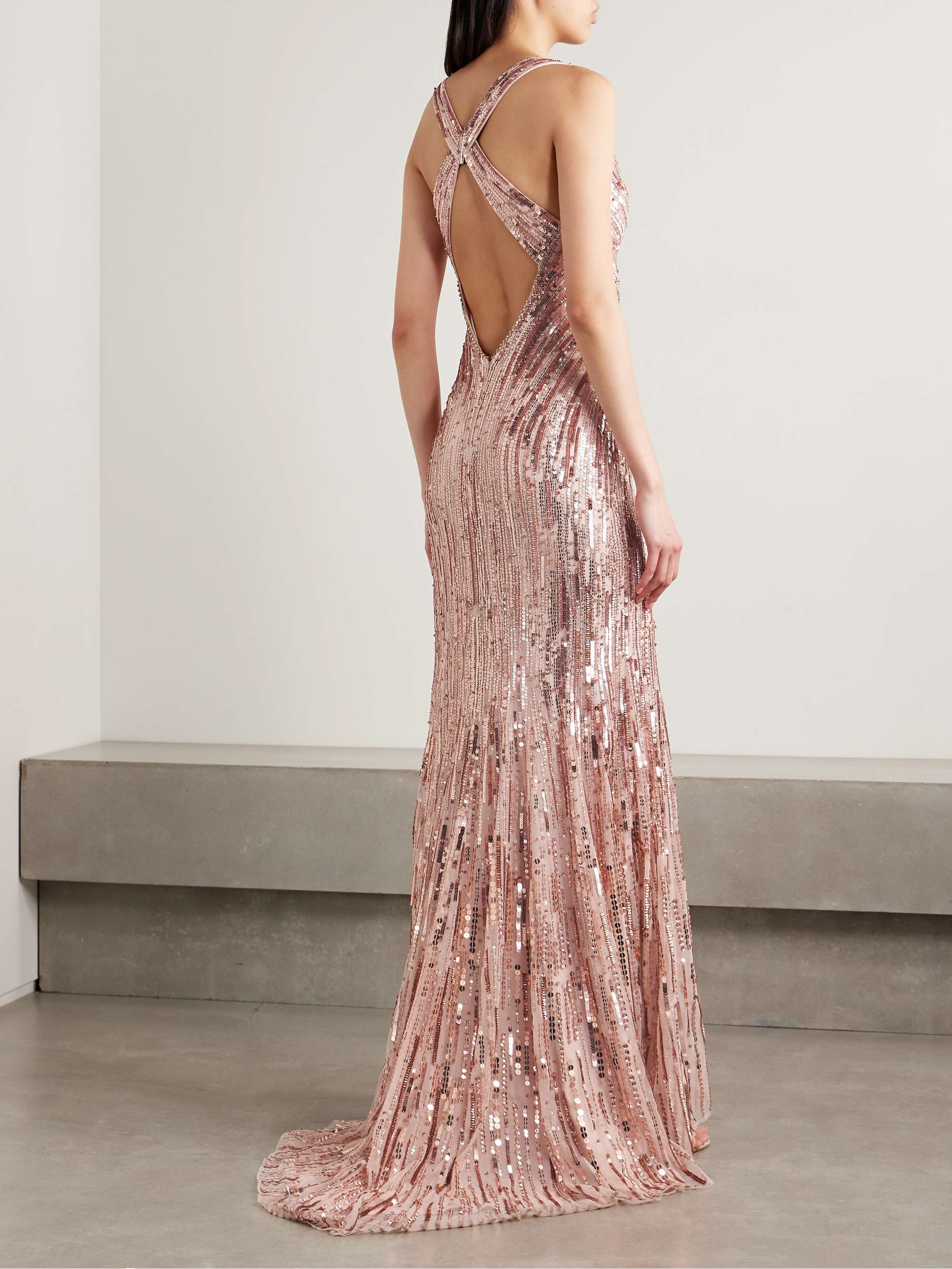 Luxor cutout embellished tulle gown view