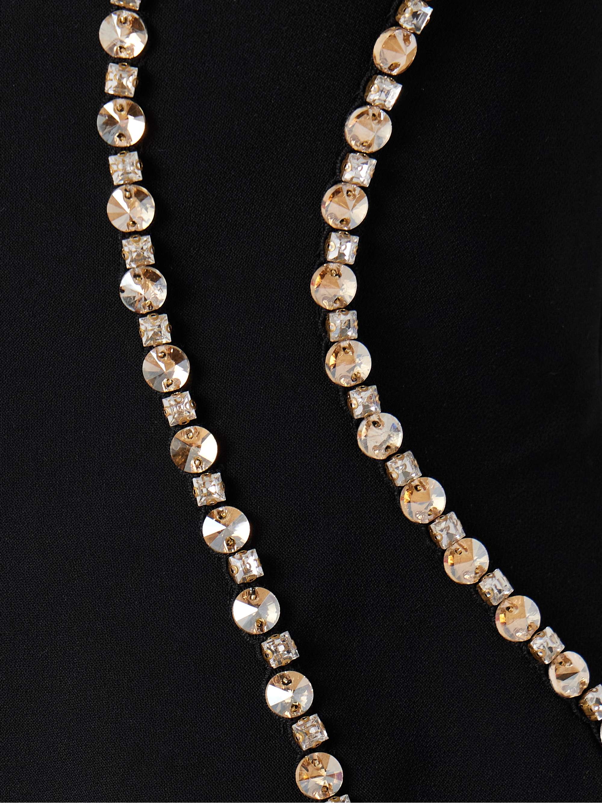 Lovebug strapless crystal-embellished crepe mini dress view