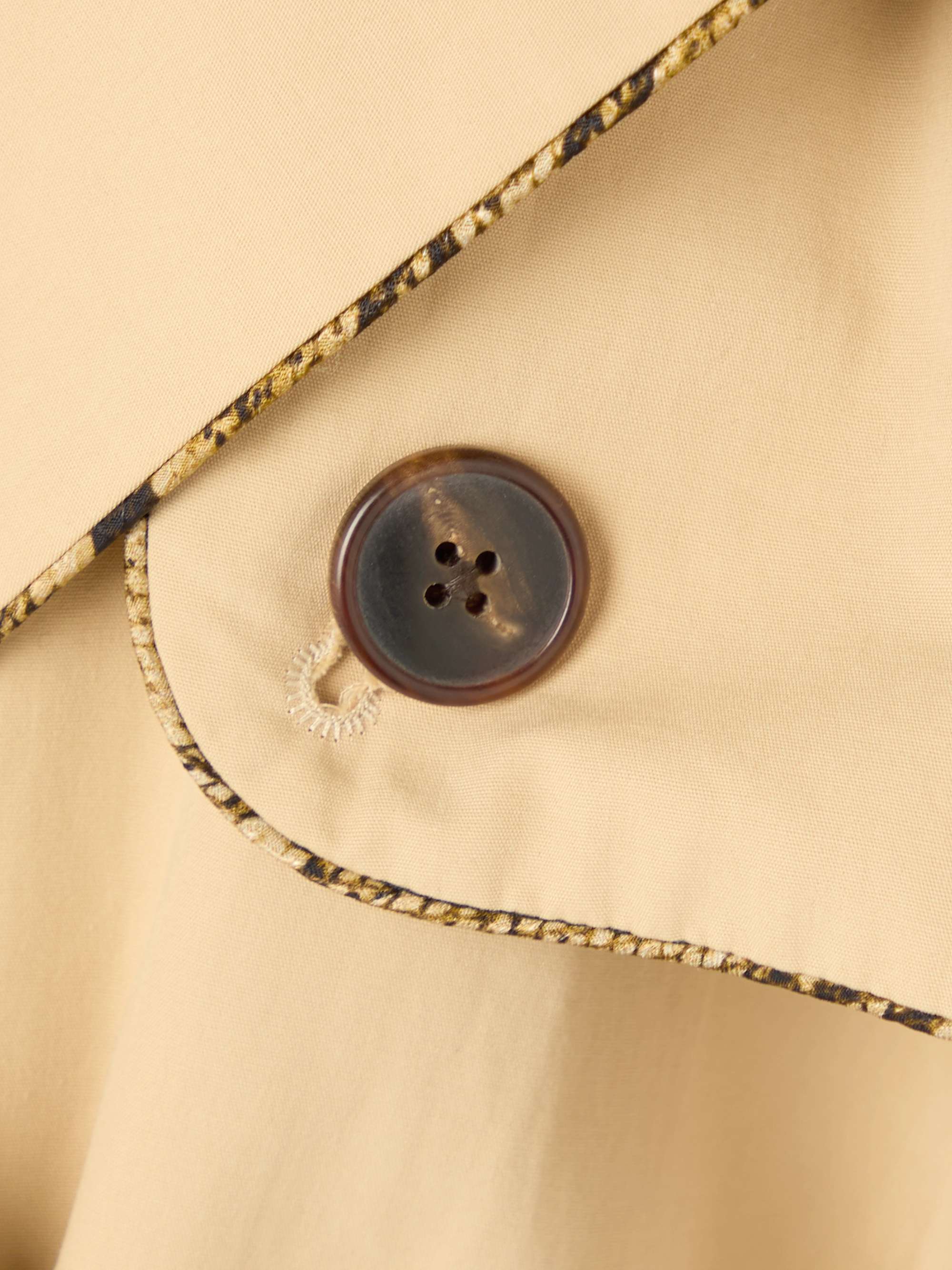 Double-breasted cotton trench coat view