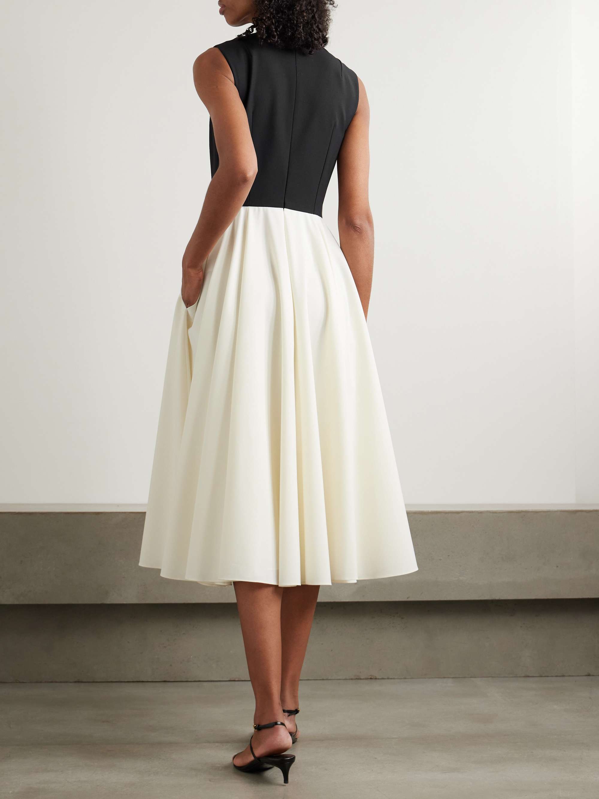 Federica asymmetric woven midi dress view