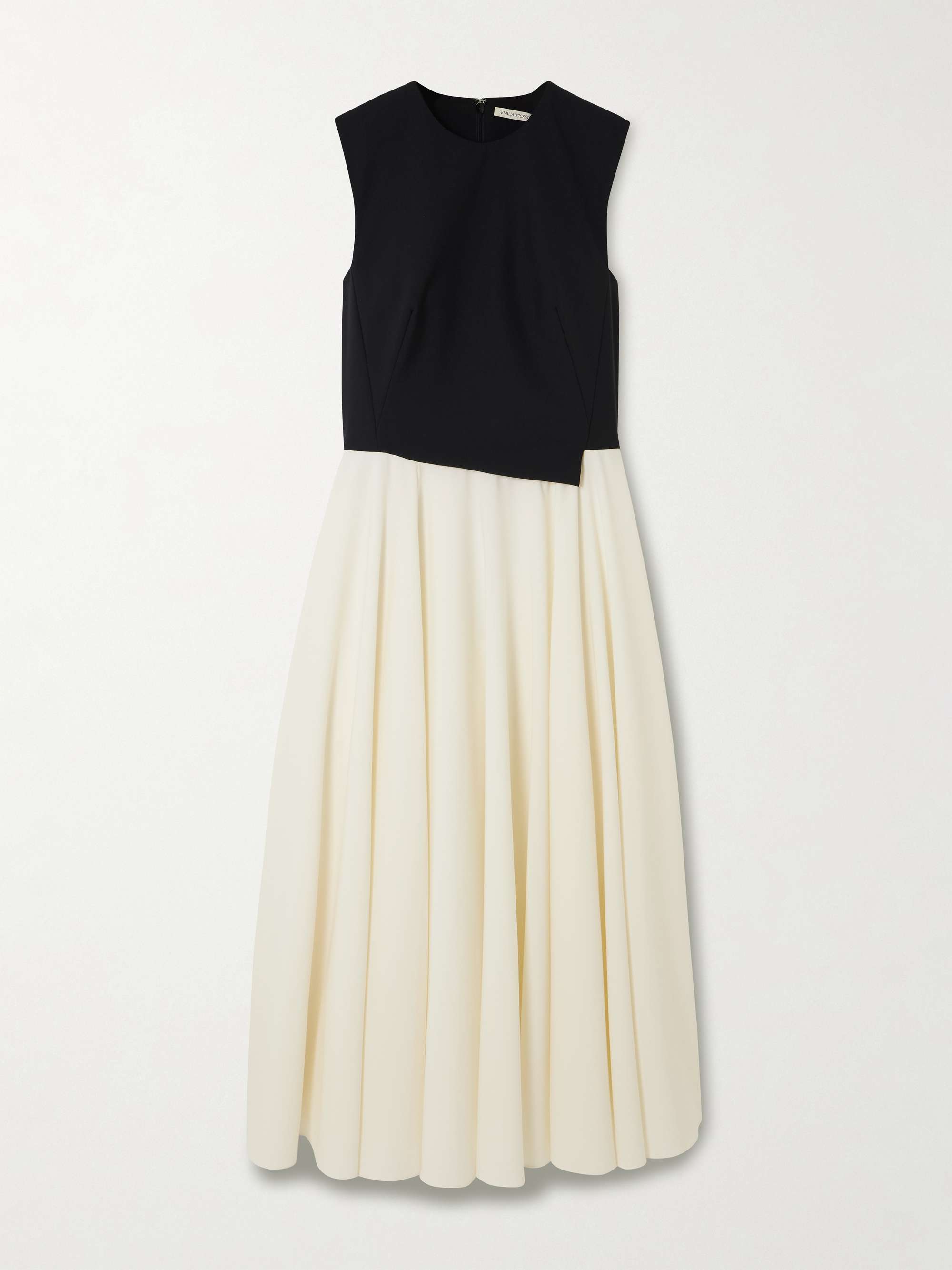Federica asymmetric woven midi dress view