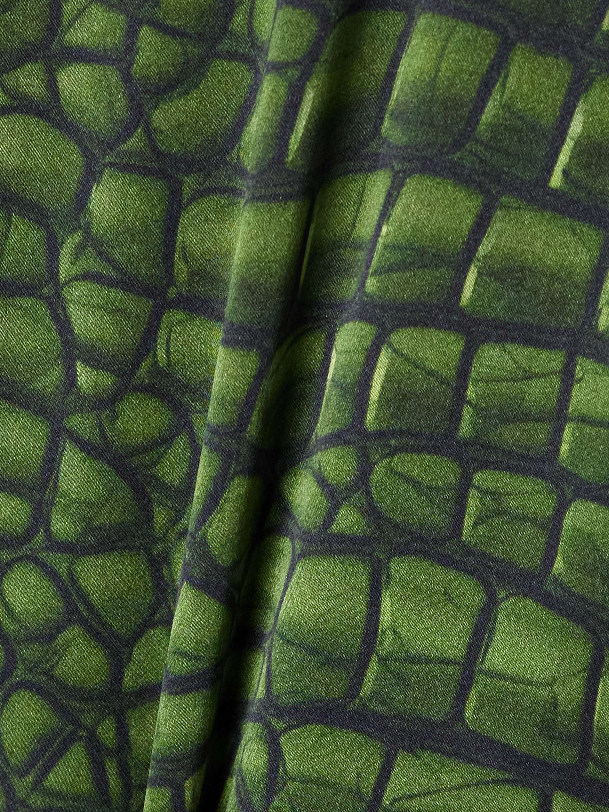 Cocoon oversized printed silk-satin shirt view