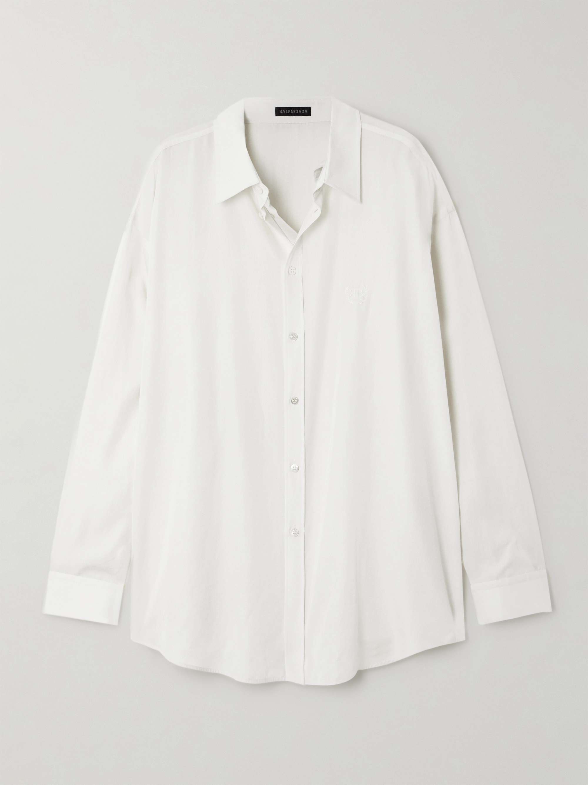Oversized embroidered Lyocell shirt view