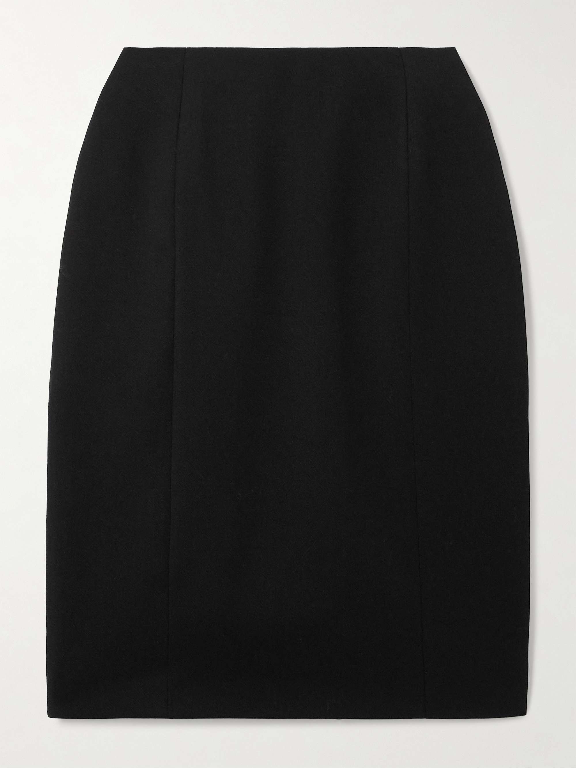 Hourglass grain de poudre wool midi skirt view