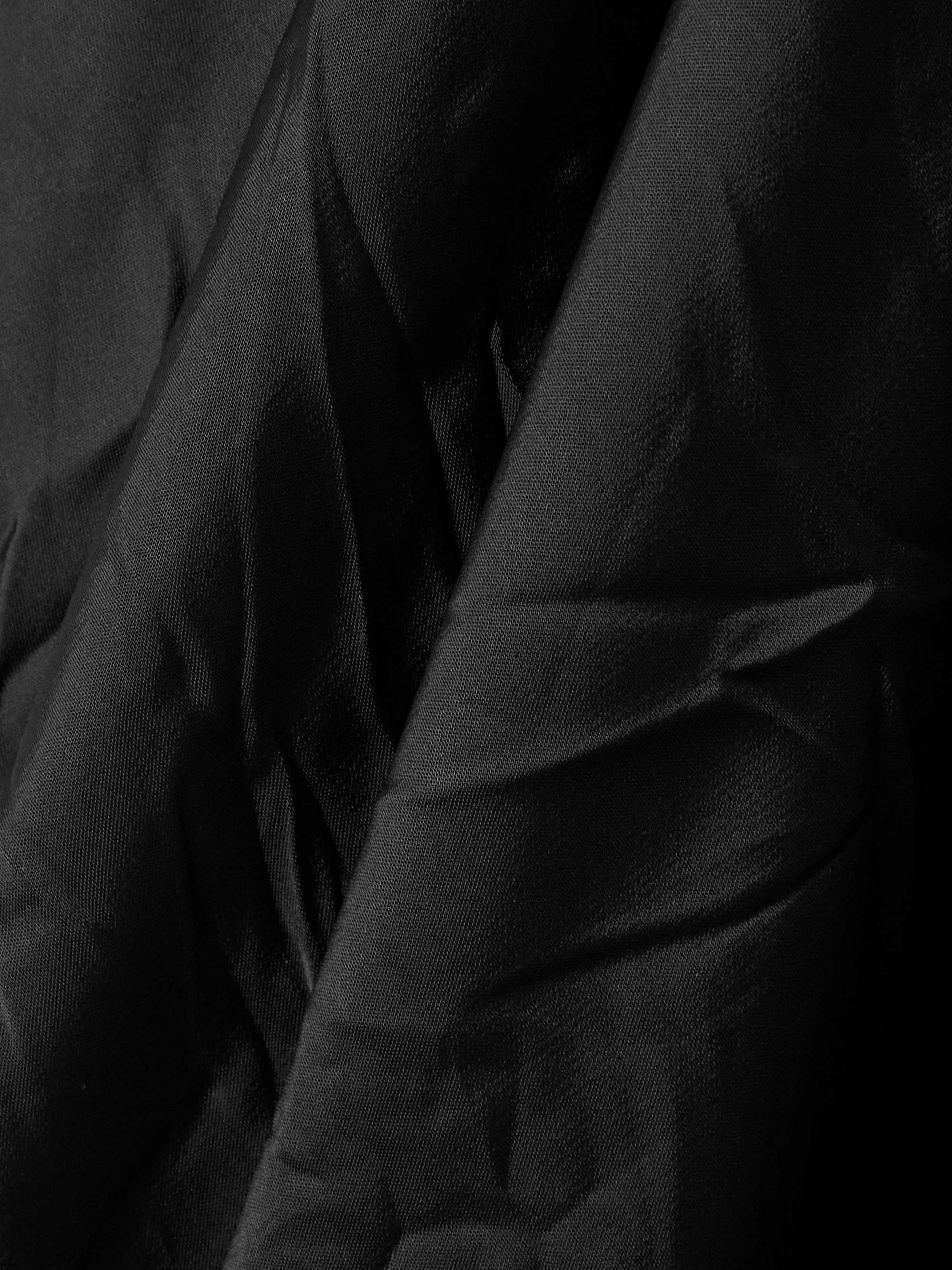 Pleated crinkled-satin midi skirt view