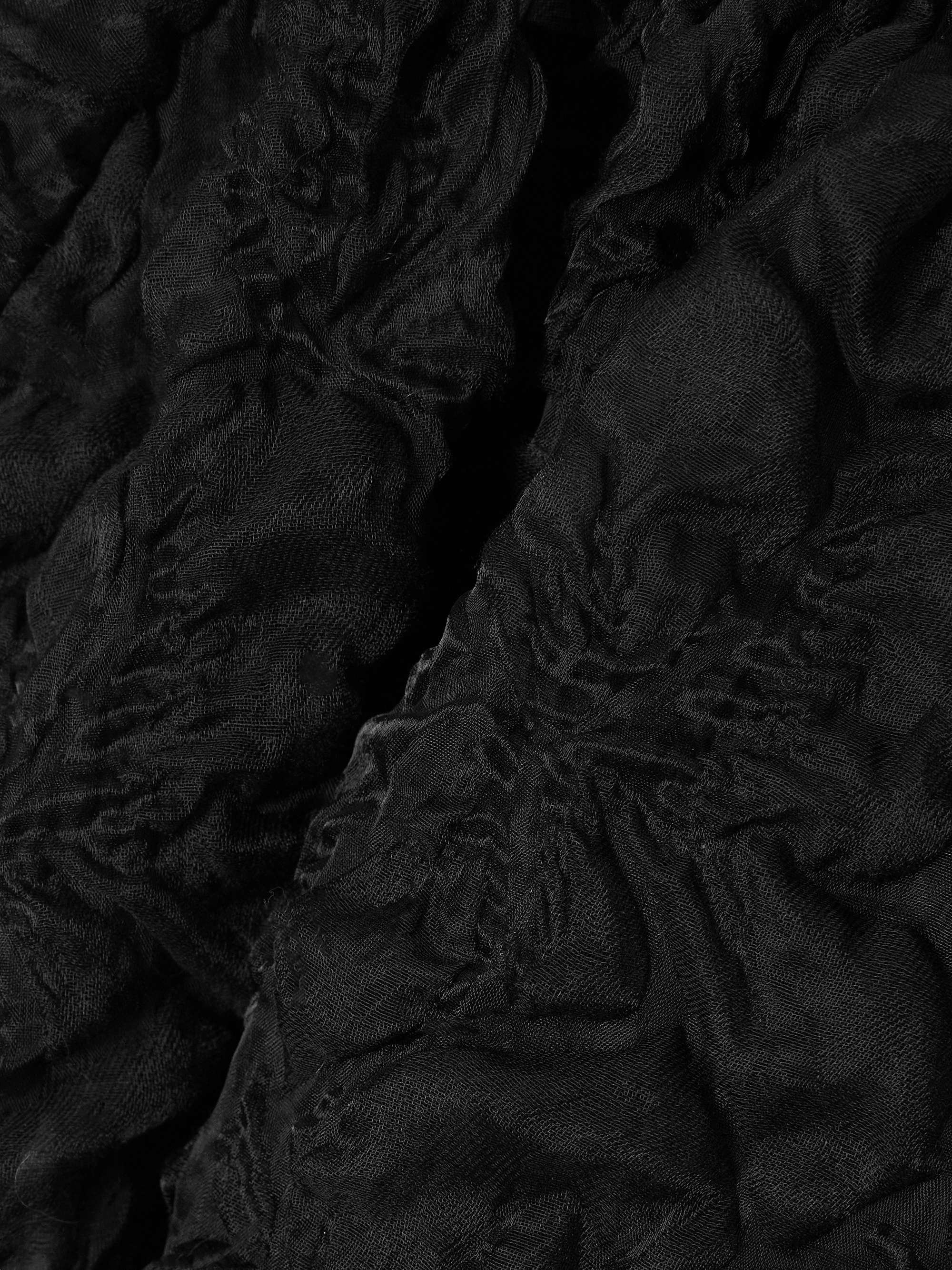 Ruffled cloqué blouse view