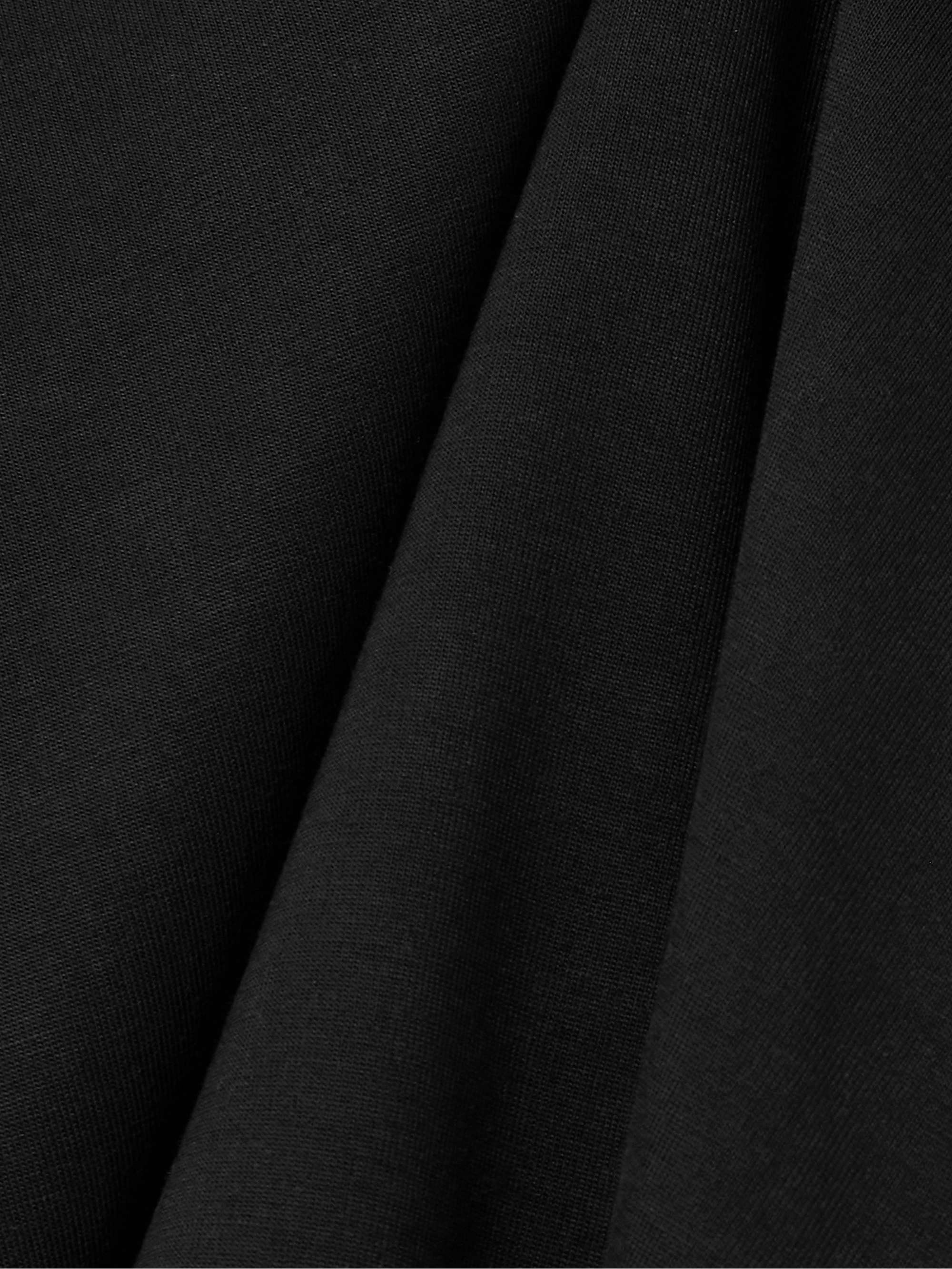 Bow-detailed Lyocell-jersey T-shirt view