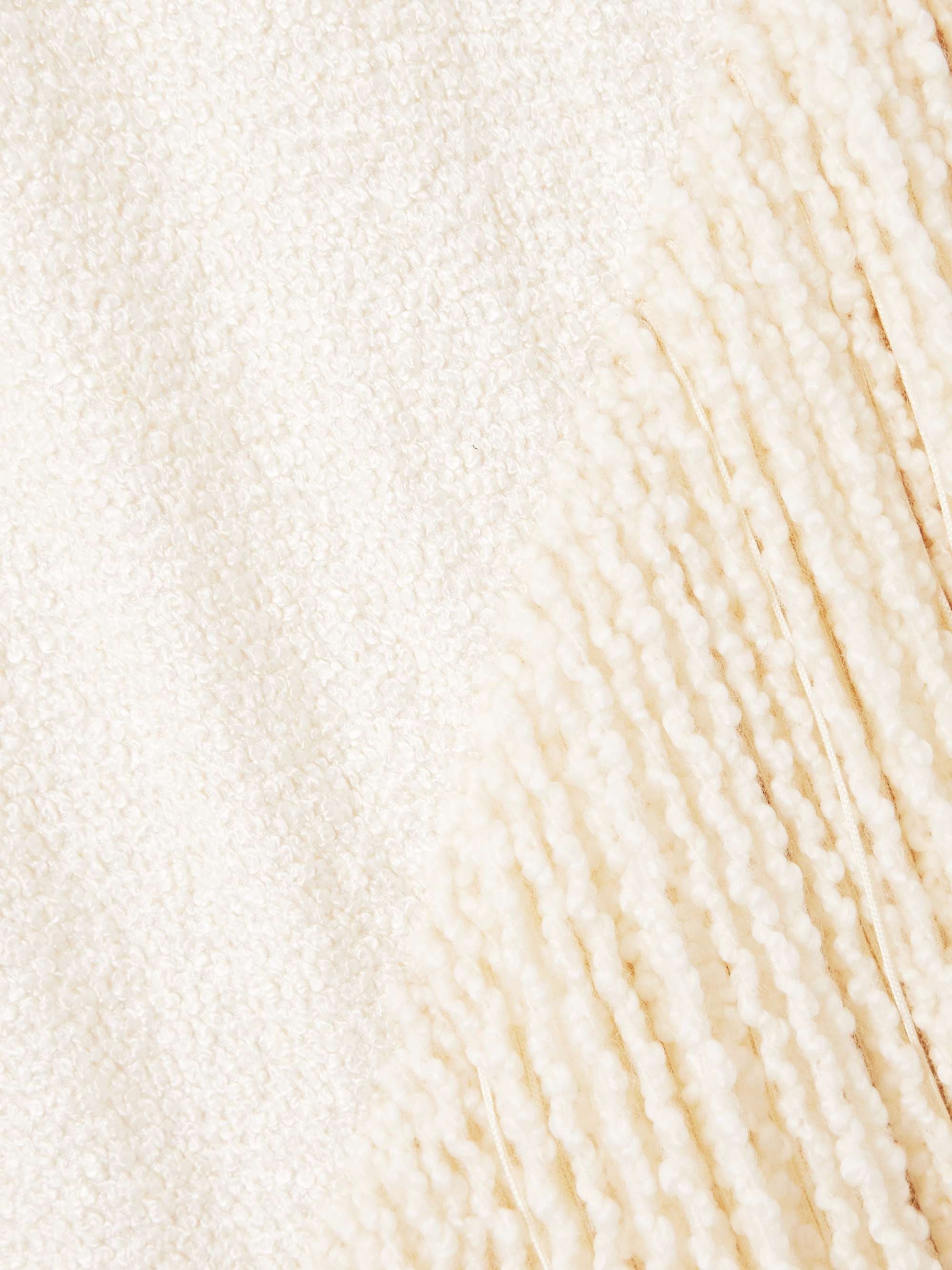 Ursin fringed silk-bouclé top view