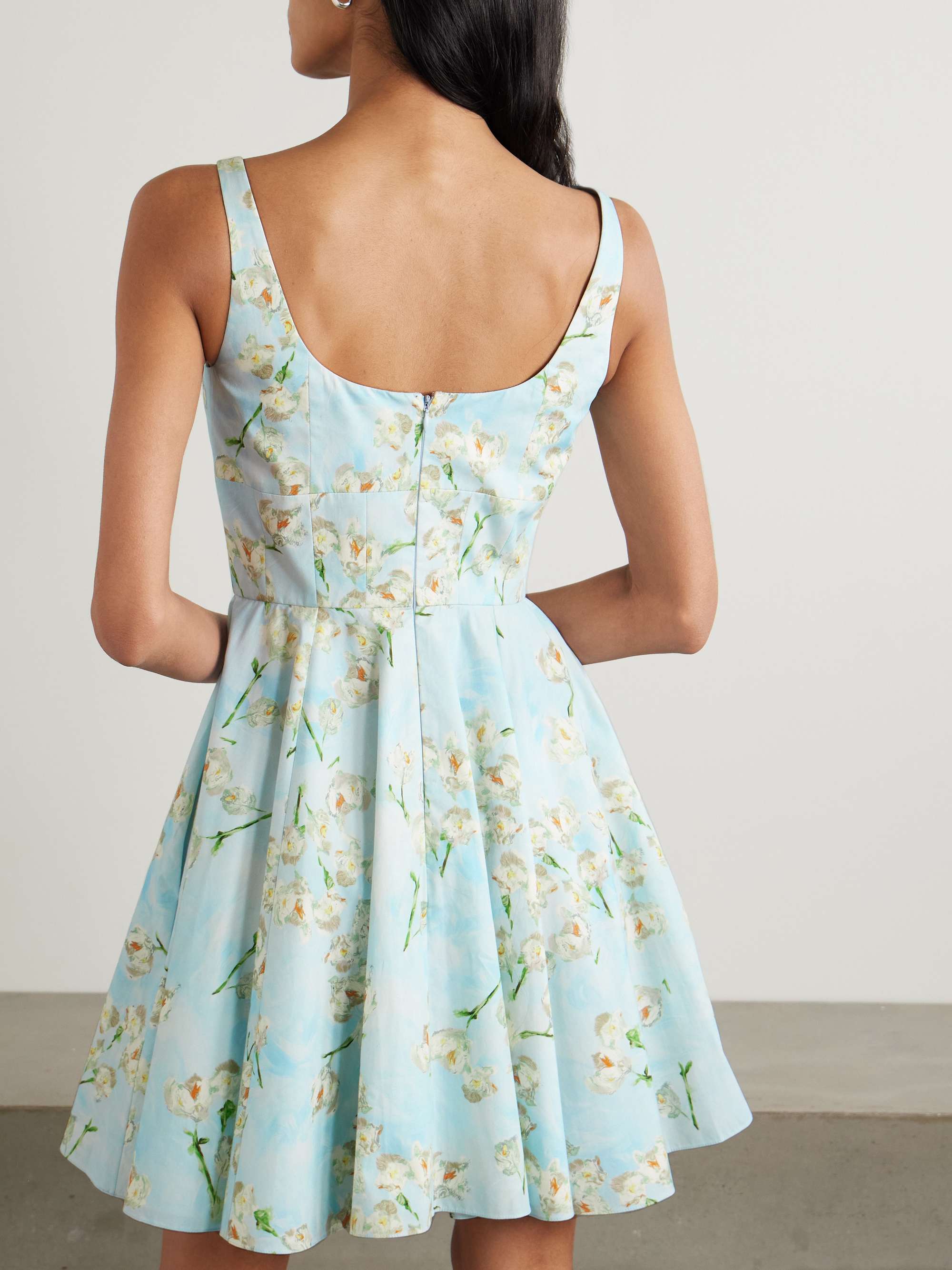 Mini Mona floral-print cotton-poplin mini dress view