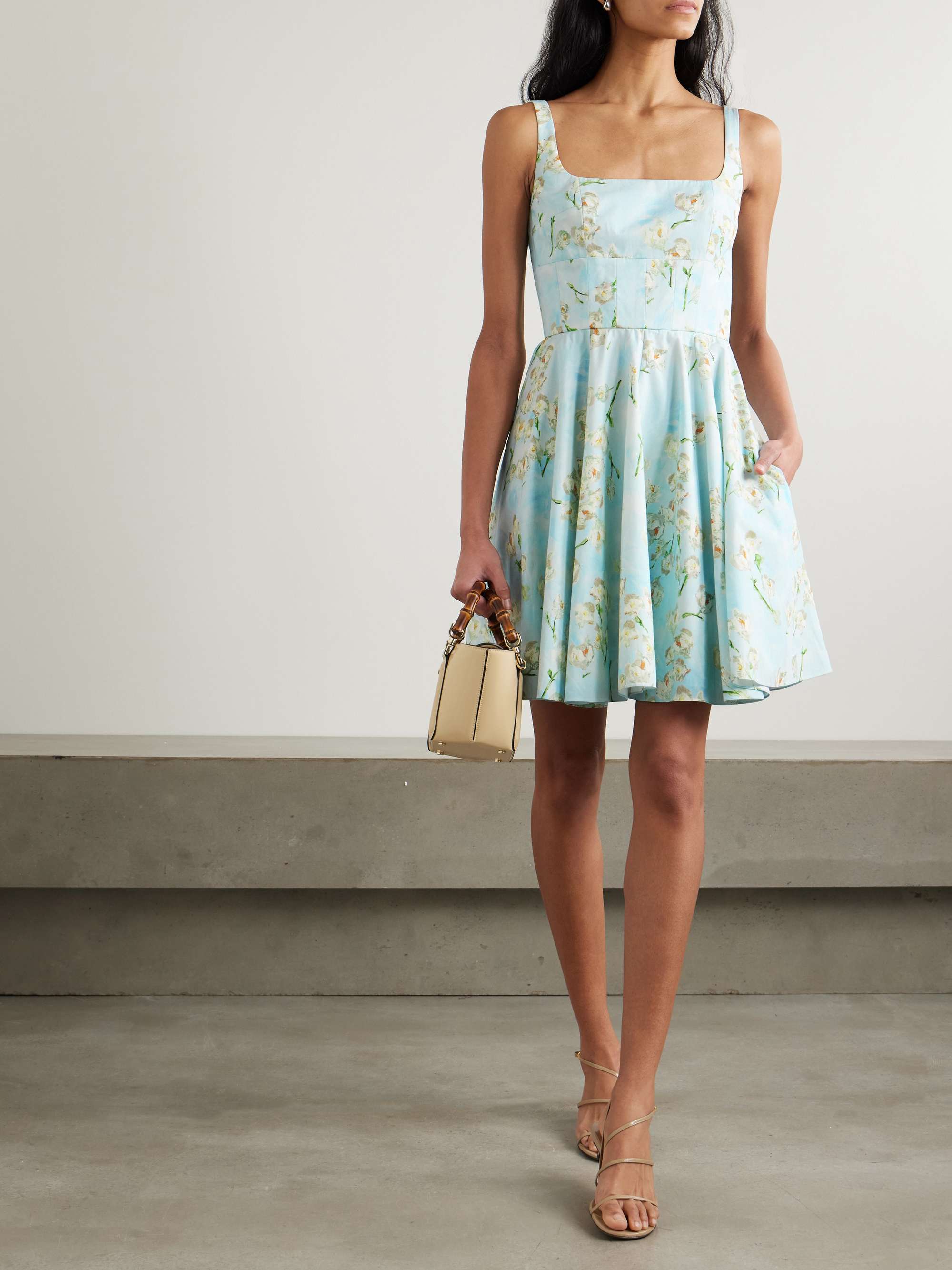 Mini Mona floral-print cotton-poplin mini dress view