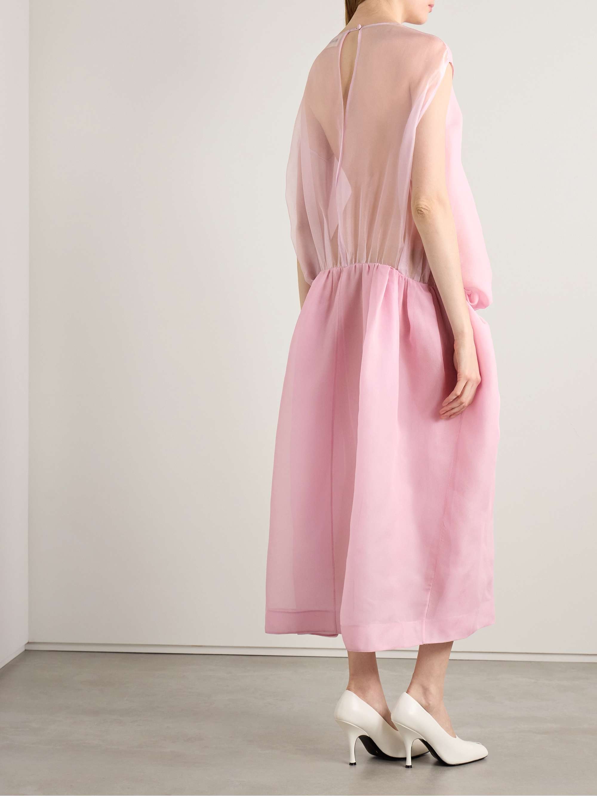 Noah gathered silk-organza midi dress view