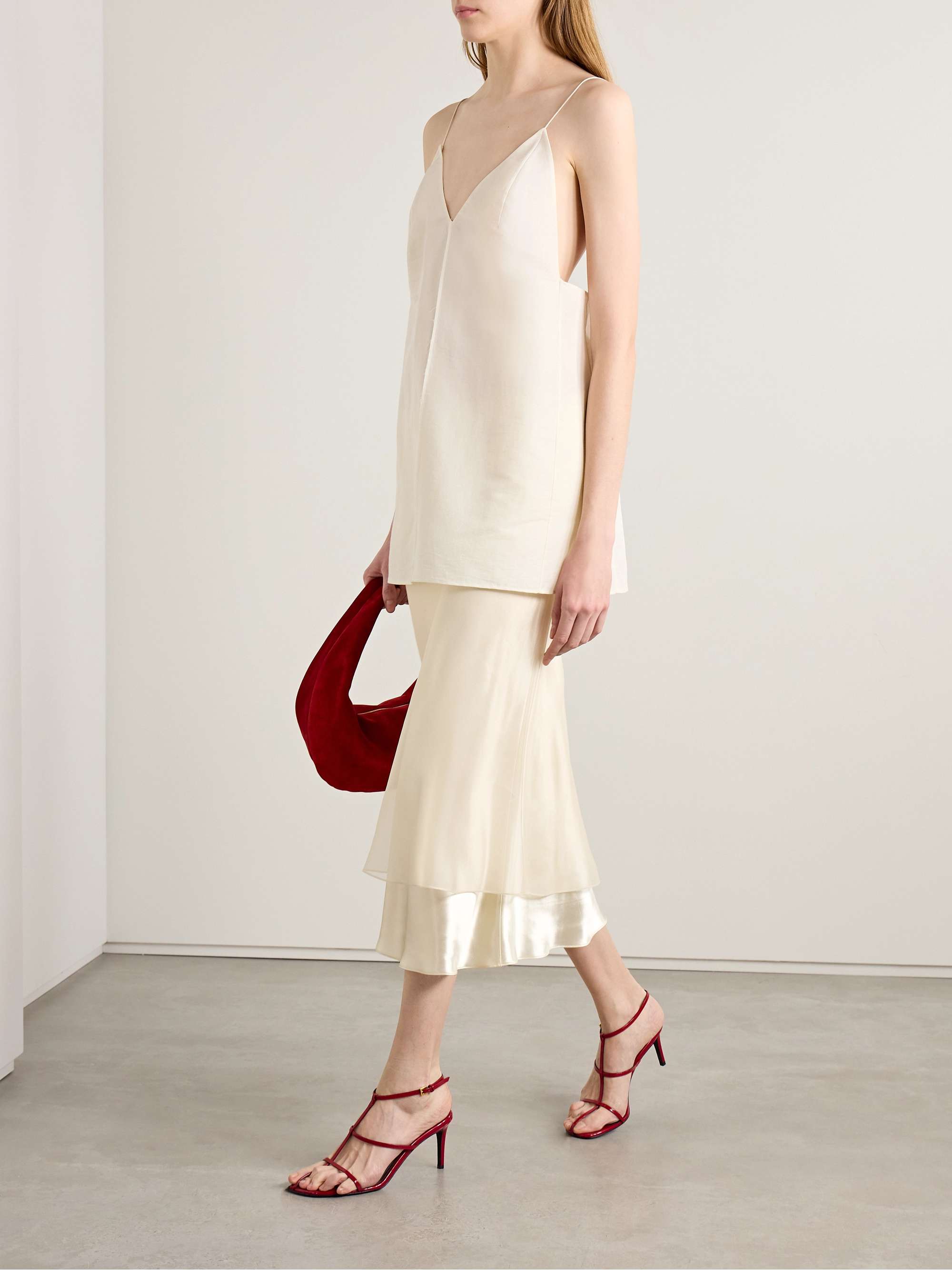 Talsie silk and cotton-blend organza tank view