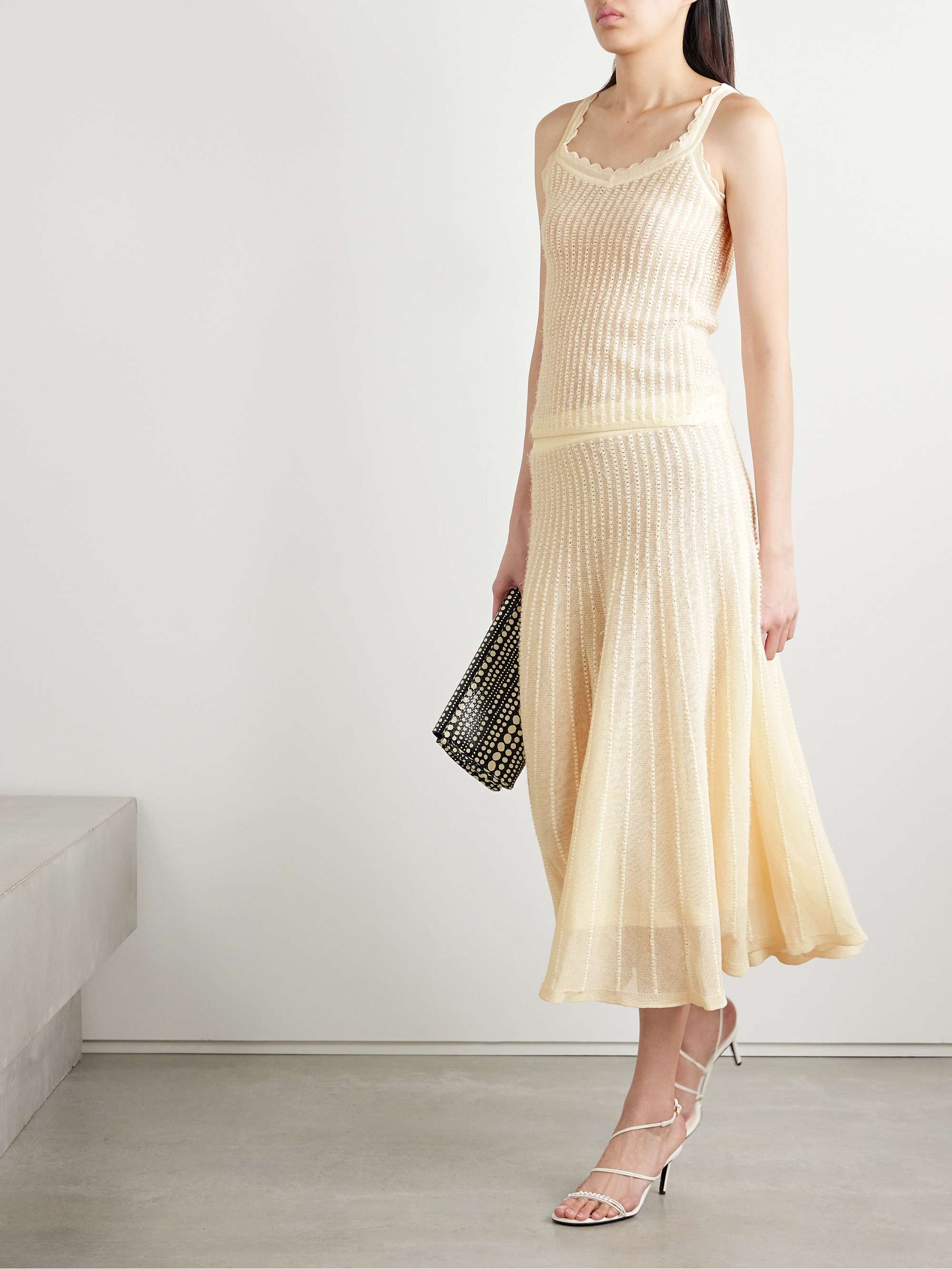 Ennio scalloped pointelle-knit tank view
