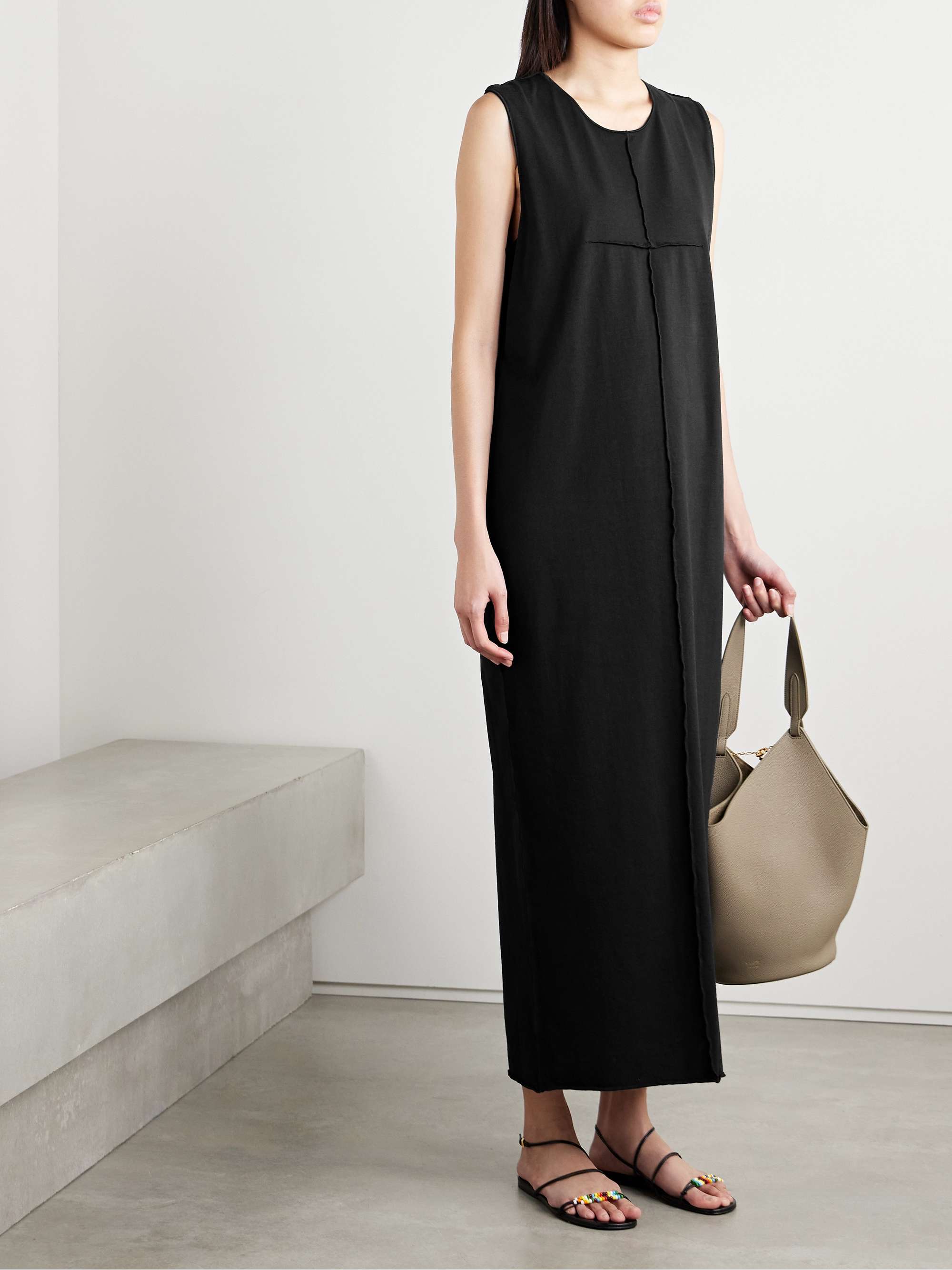 Hal paneled cotton-jersey midi dress view