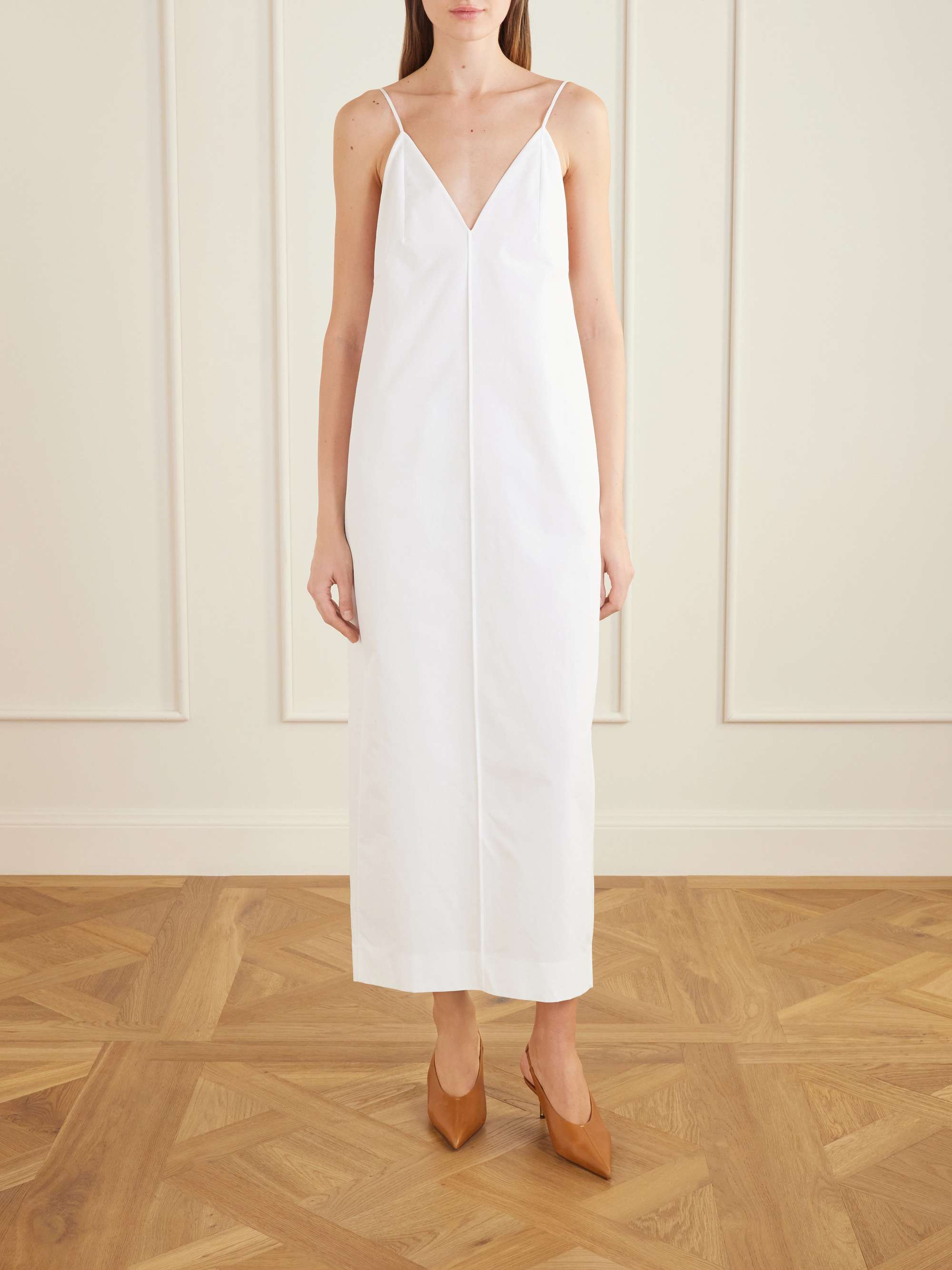 Tulula silk-poplin maxi dress view