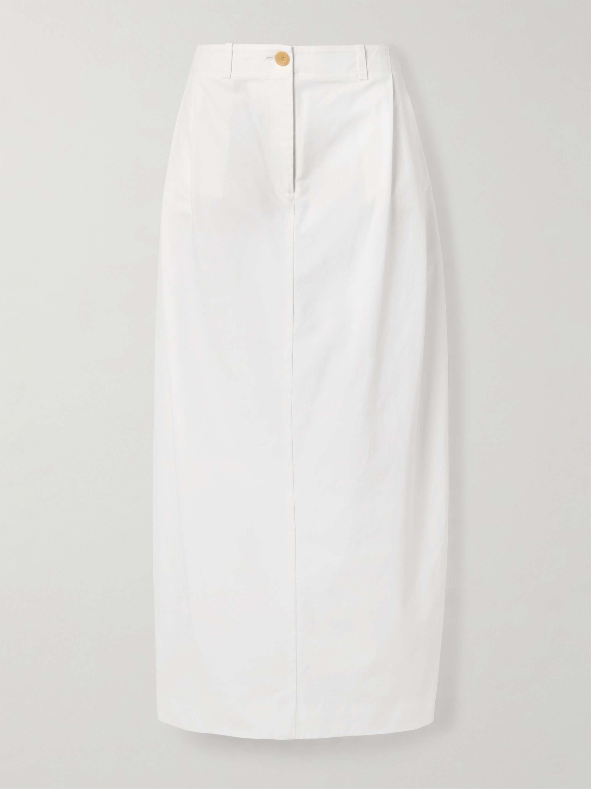 Lucian pleated cotton-poplin maxi skirt view