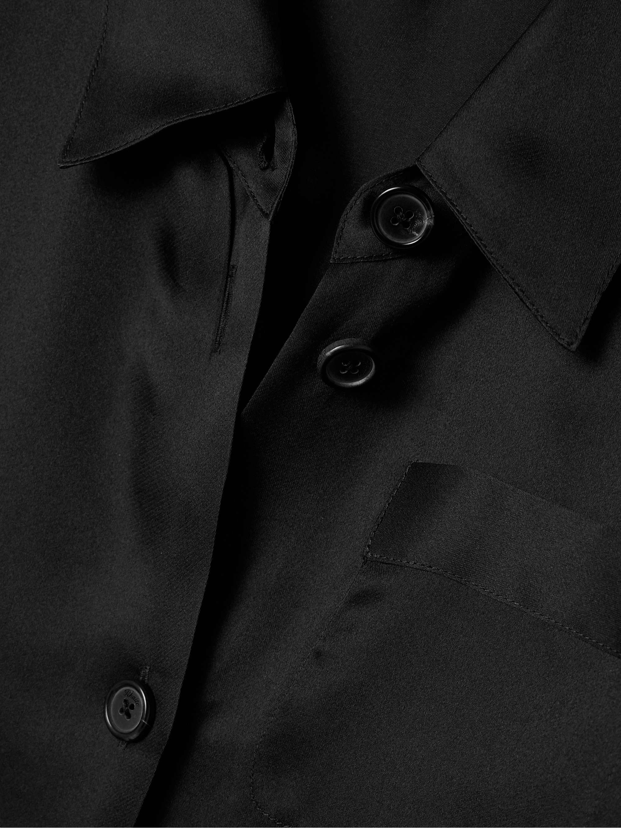 Effy silk and cotton-blend organza midi shirt dress view