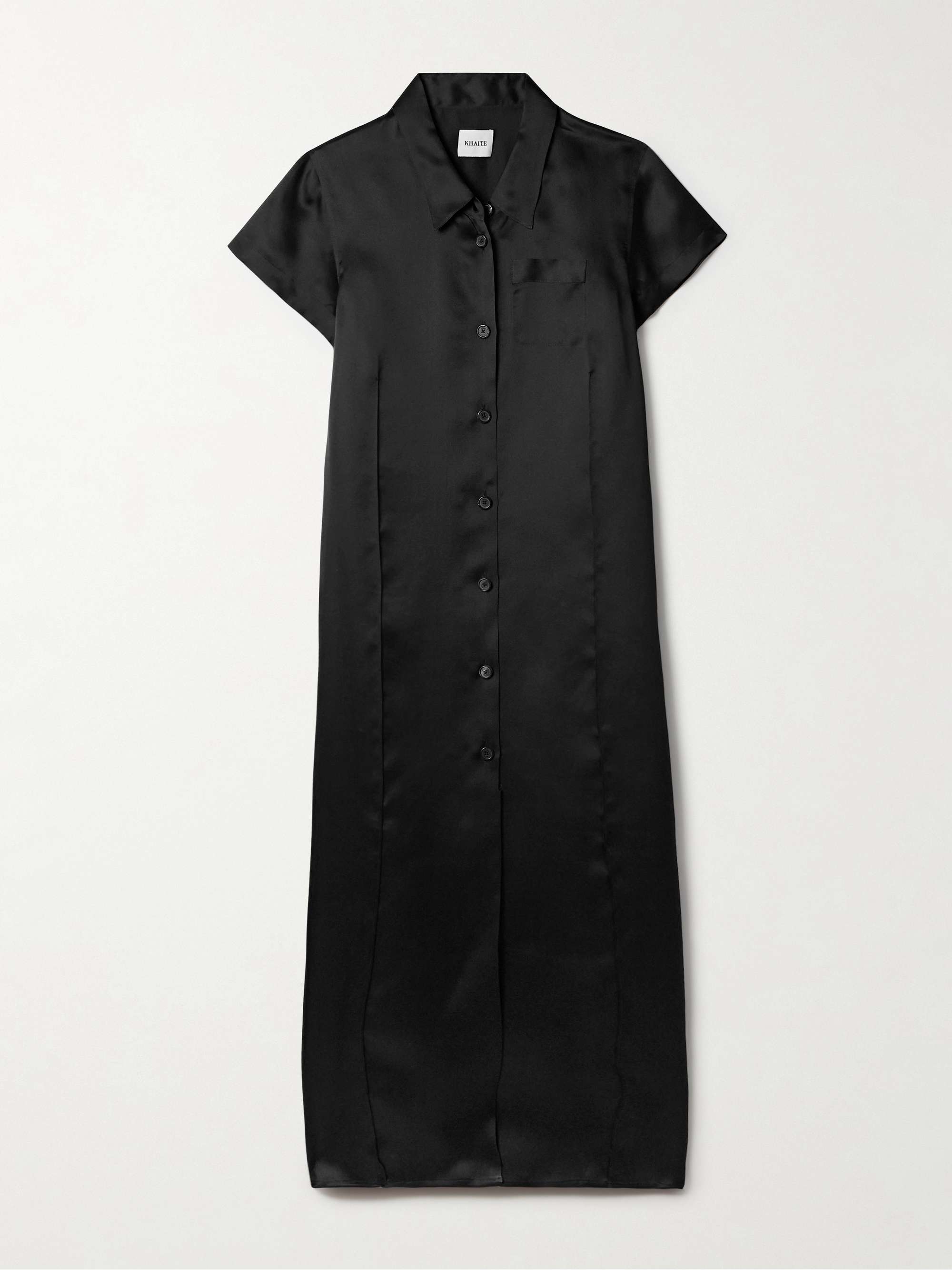 Effy silk and cotton-blend organza midi shirt dress view