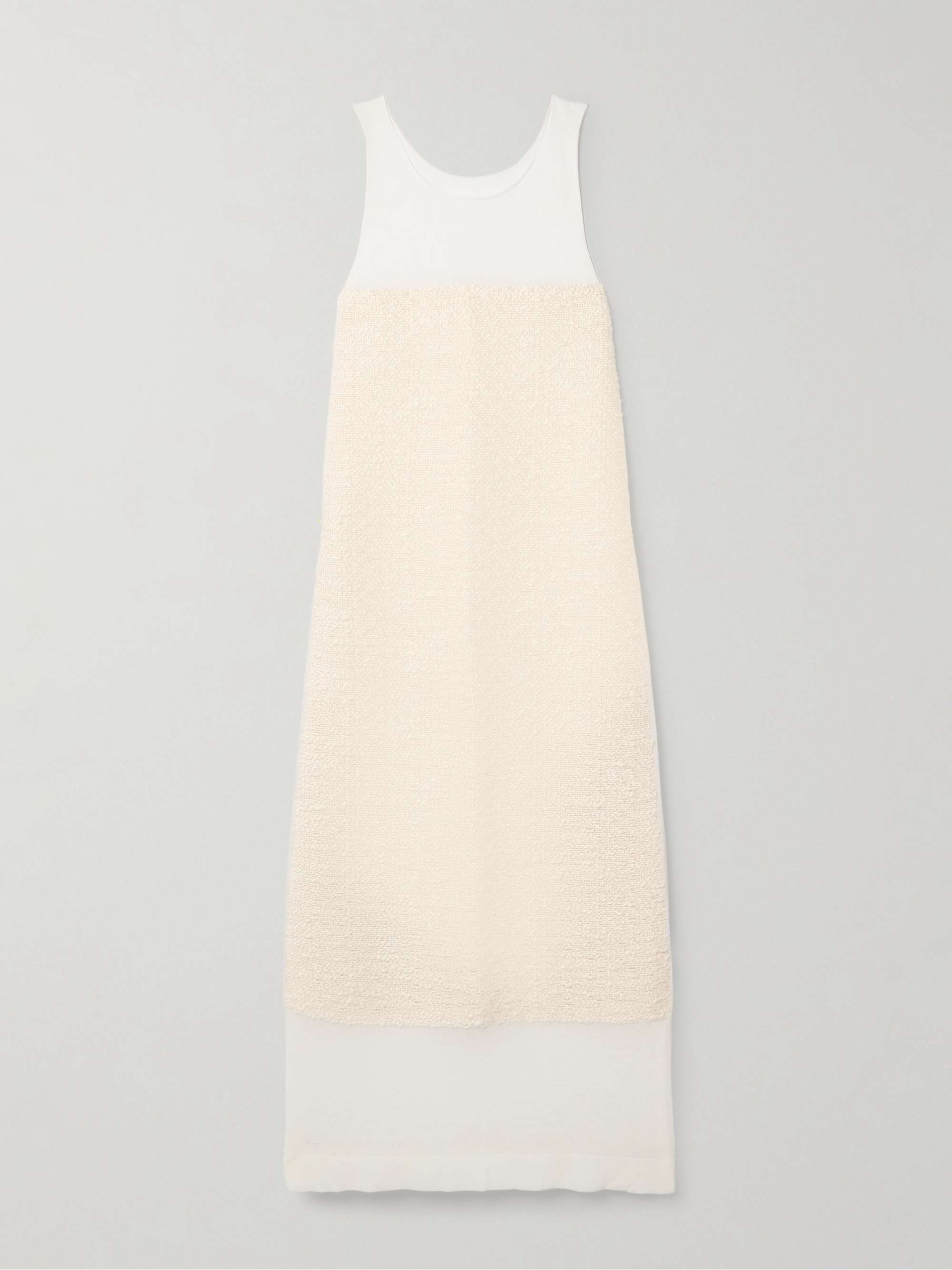 Miriele tweed-paneled knitted maxi dress view