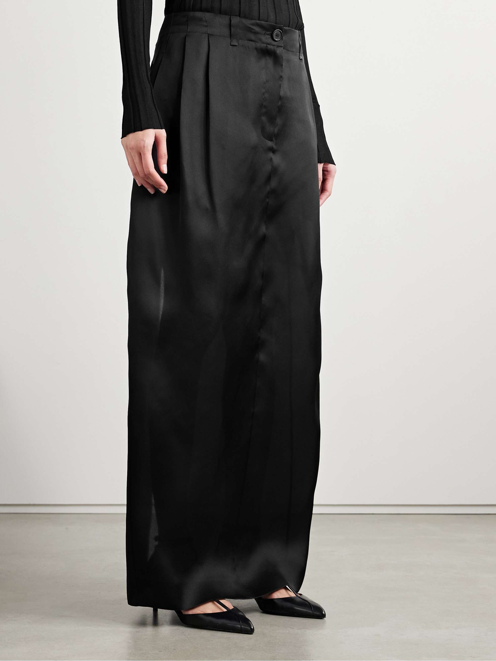 Lucian pleated silk-organza maxi skirt view